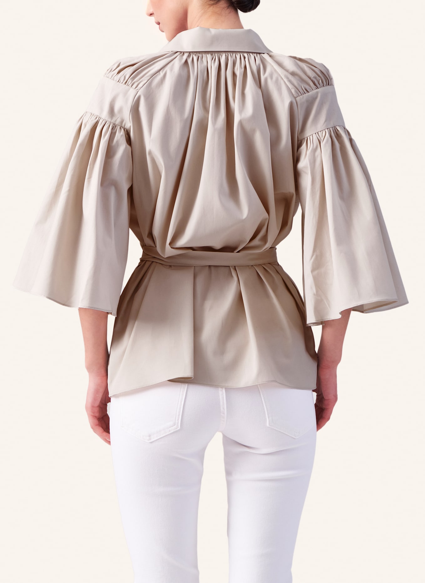 Helene Galwas Wickelbluse aus Baumwolle INKA: BLAU