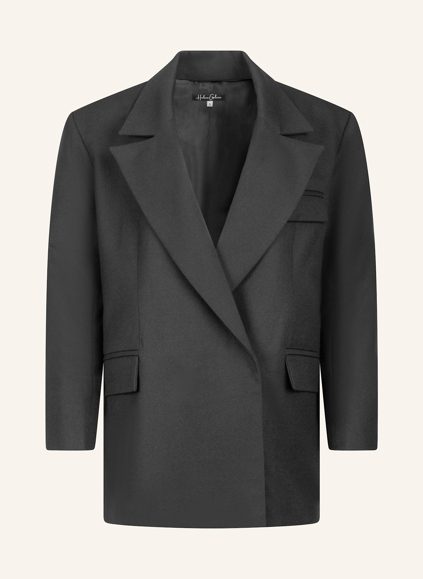 Helene Galwas Oversize Blazer aus Wolle JESSICA, Farbe: SCHWARZ (Bild 1)