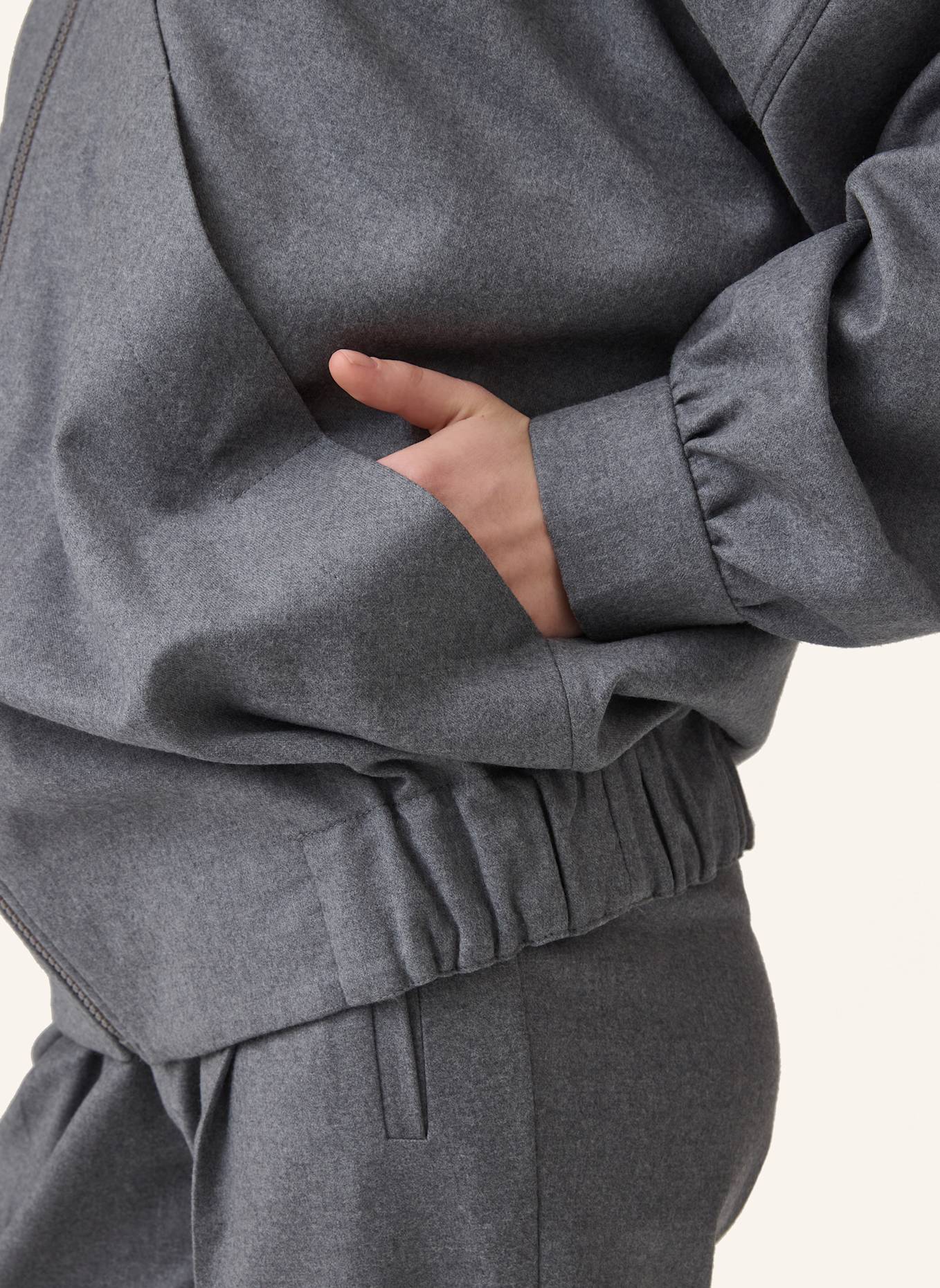 Helene Galwas Blouson Jacke mit Kapuze LUNA: GRAU