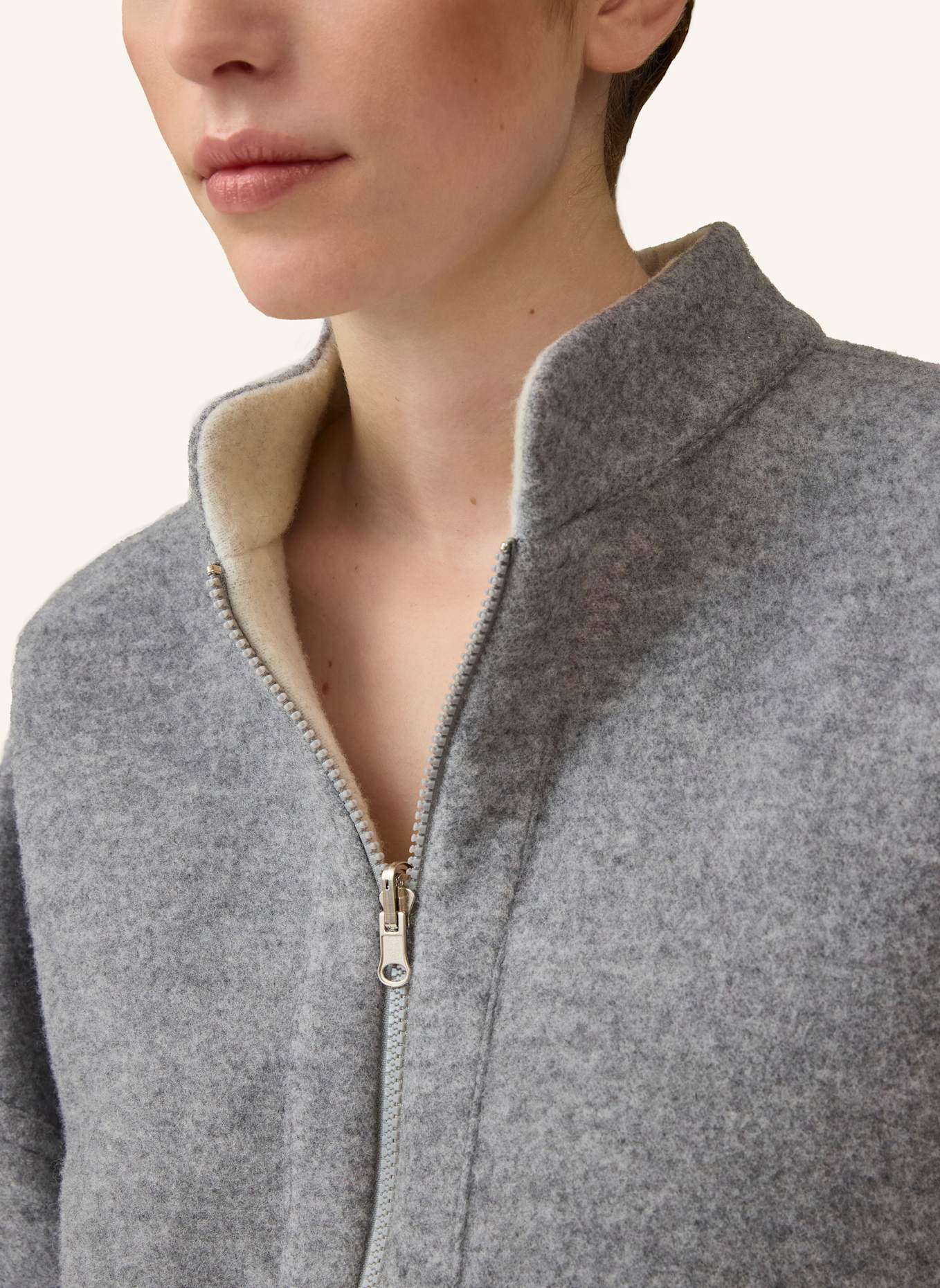 Helene Galwas Wende Blouson Jacke LUISE: WEISS/ GRAU