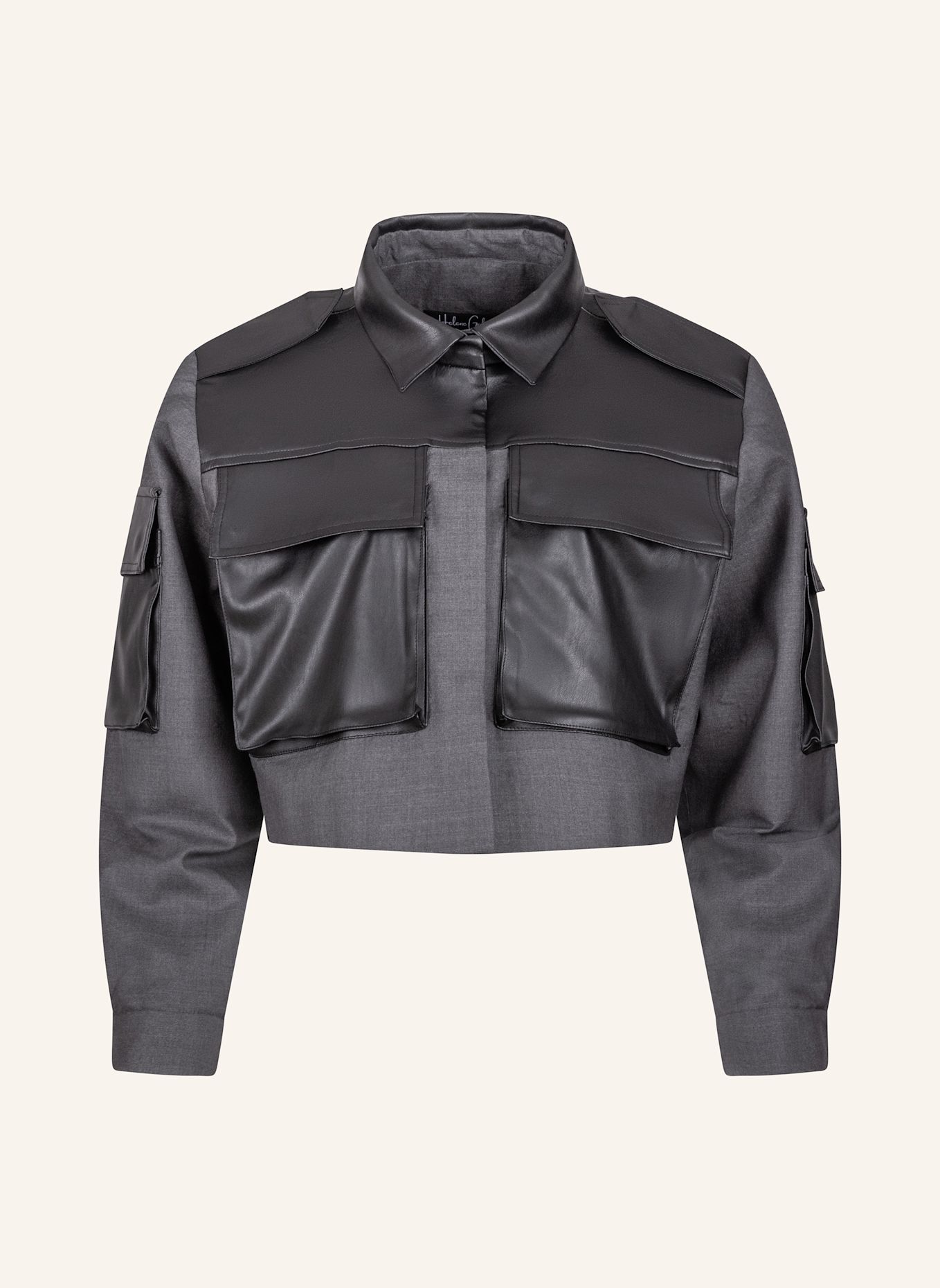 Helene Galwas Kurzjacke mit geradem Schnitt JORINDE: GRAU