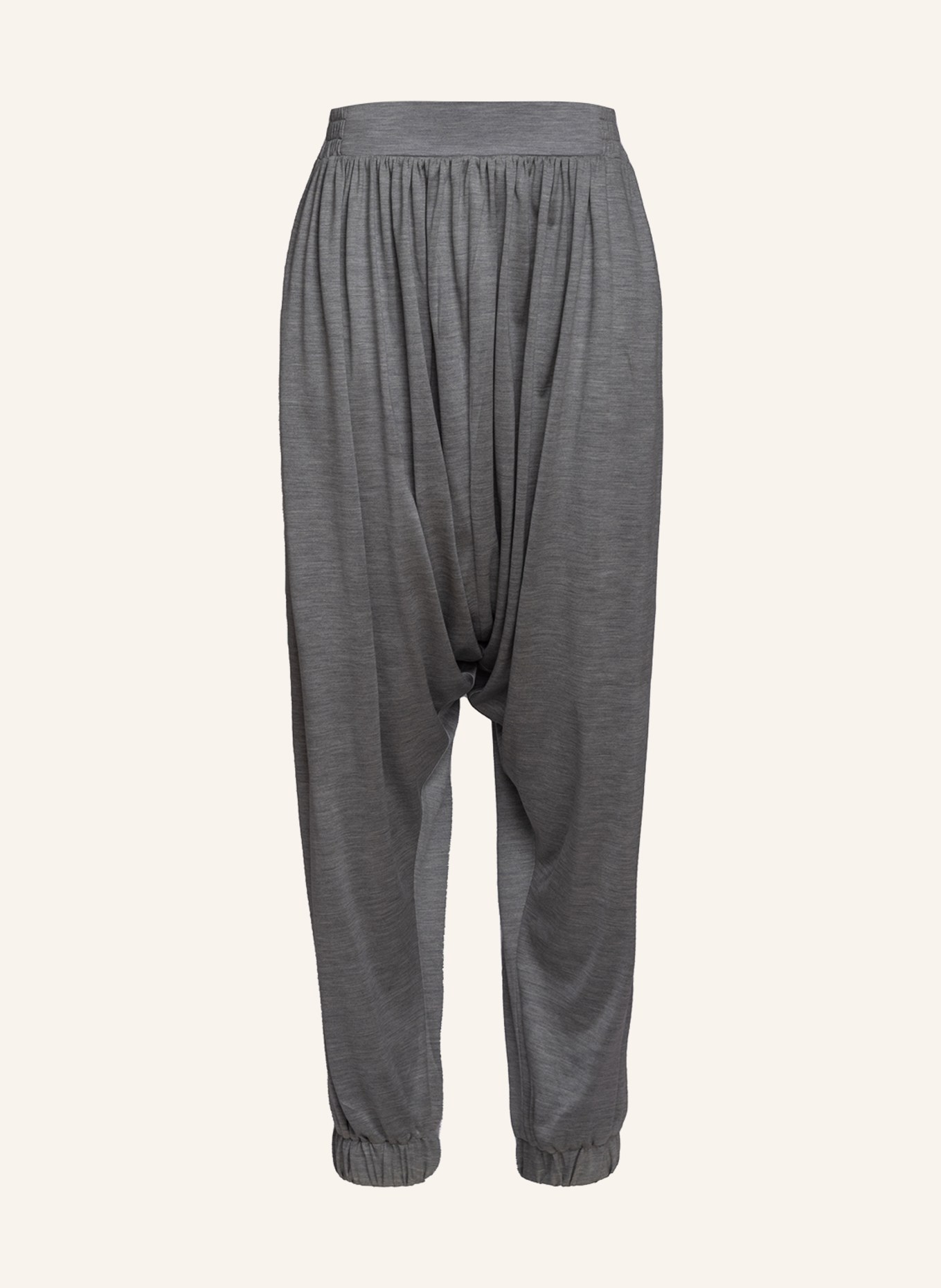Helene Galwas Sarouel Hose aus Seidenjersey INGRID: GRAU