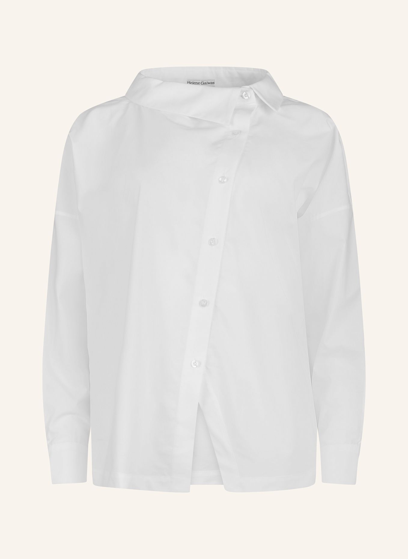Helene Galwas Lockere Bluse mit Stehkragen JACKIE: WEISS