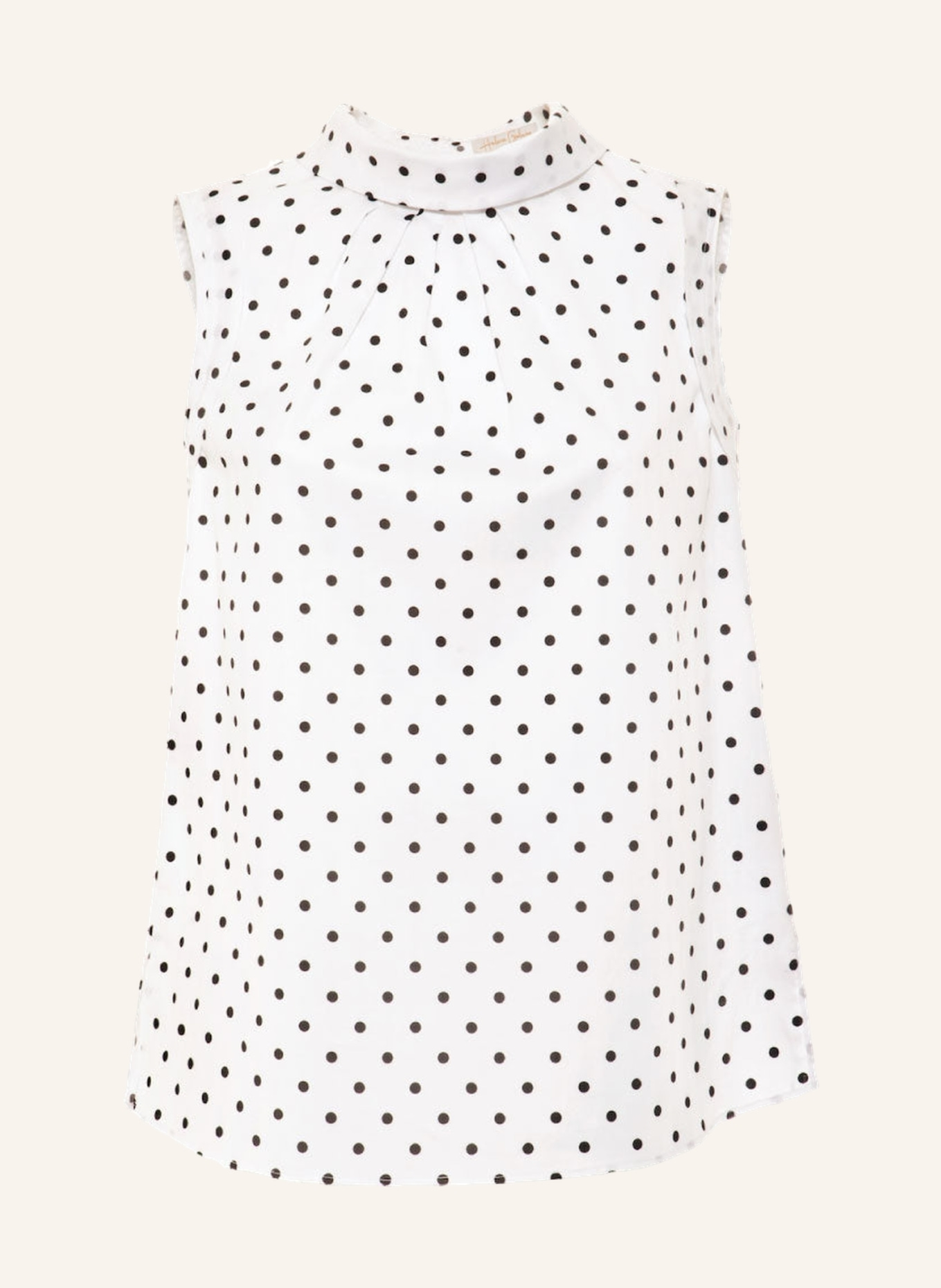 Helene Galwas Ärmellose Bluse aus Baumwolle BENICE: WEISS/ SCHWARZ