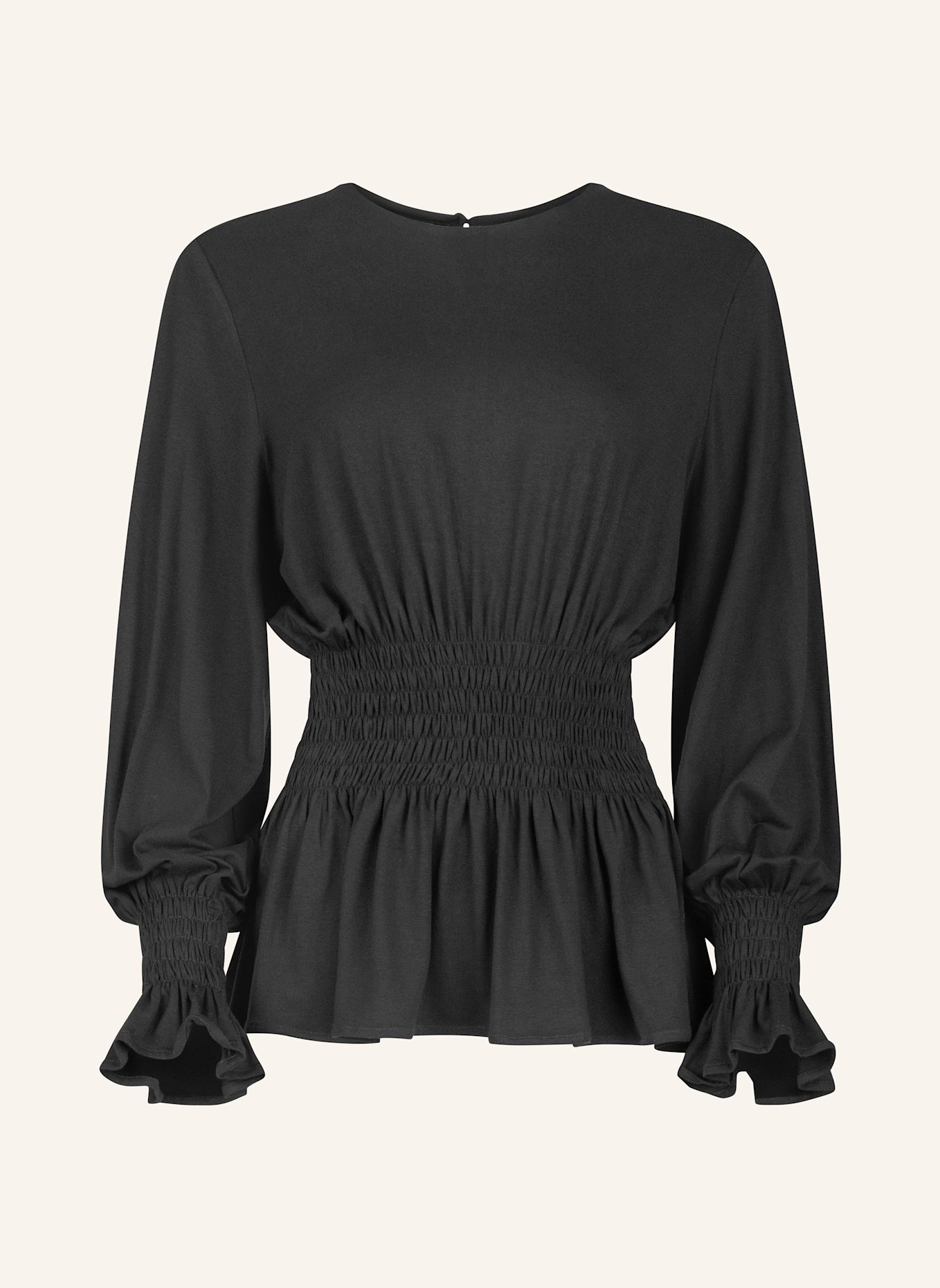 Helene Galwas Longsleeve mit Rundhalsausschnitt JANINA: SCHWARZ
