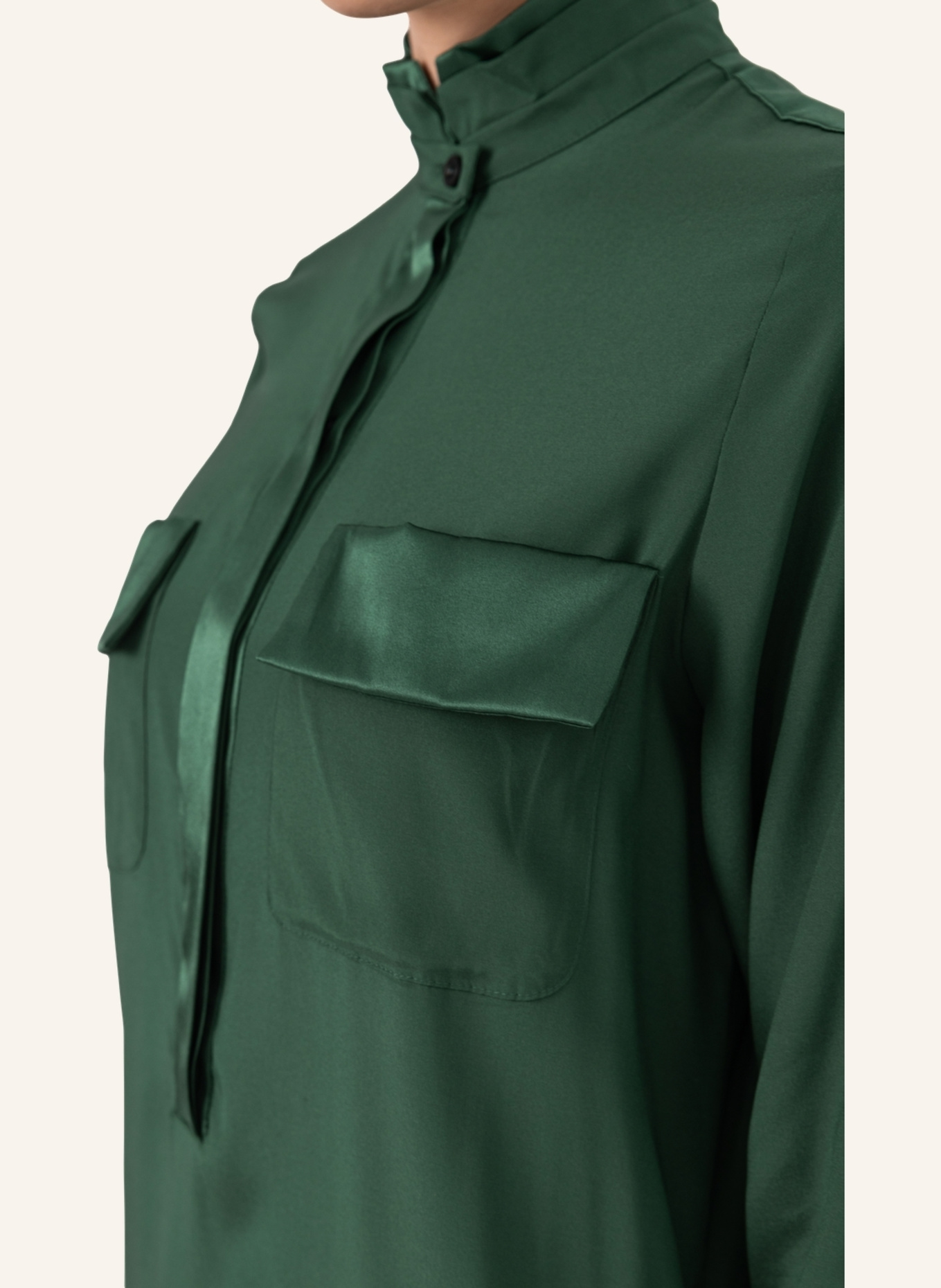 Helene Galwas Midi Hemdkleid aus Seide BRITTA: GRÜN