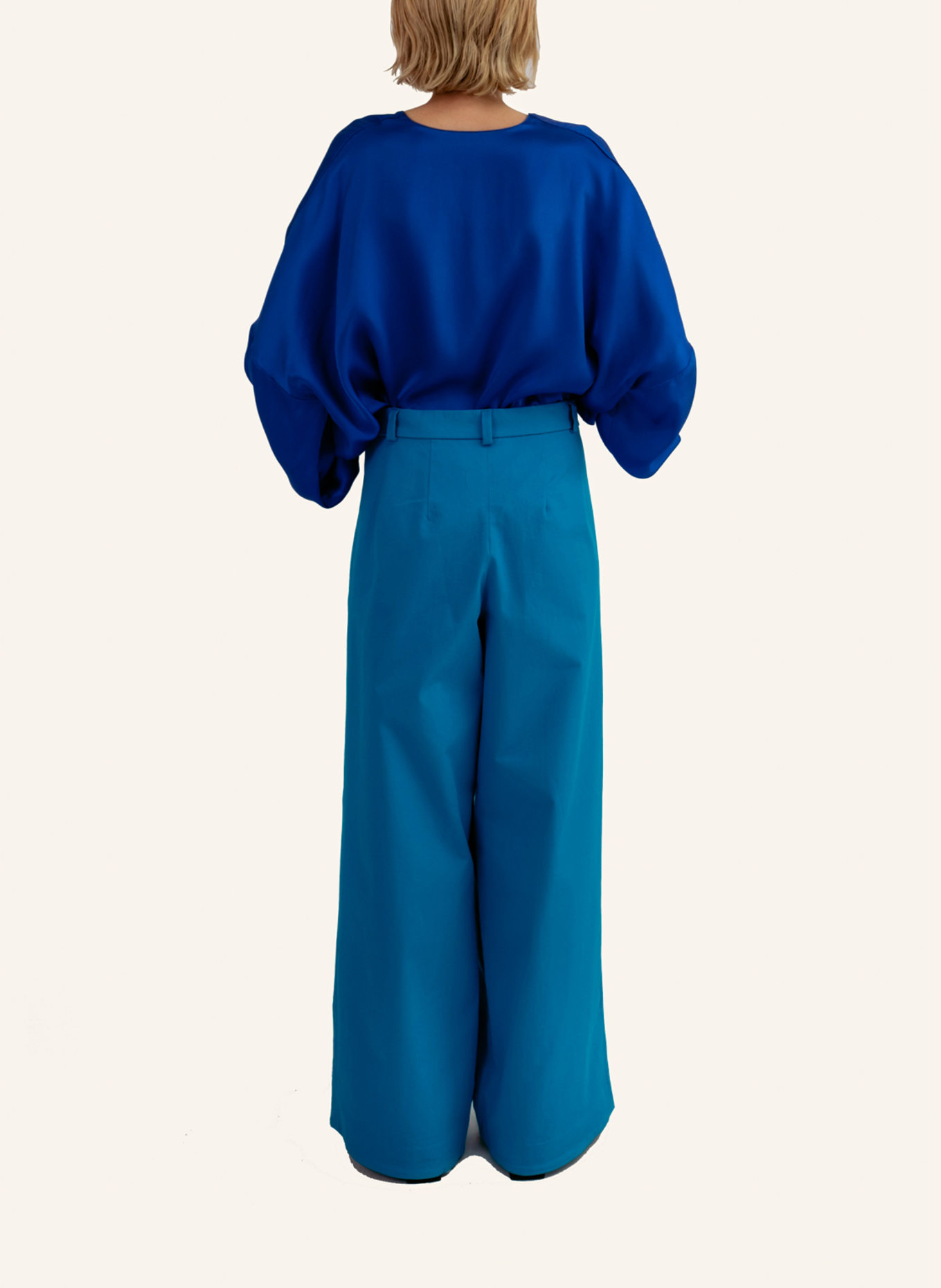 Helene Galwas Hose aus Baumwolle IRENA: HELLBLAU