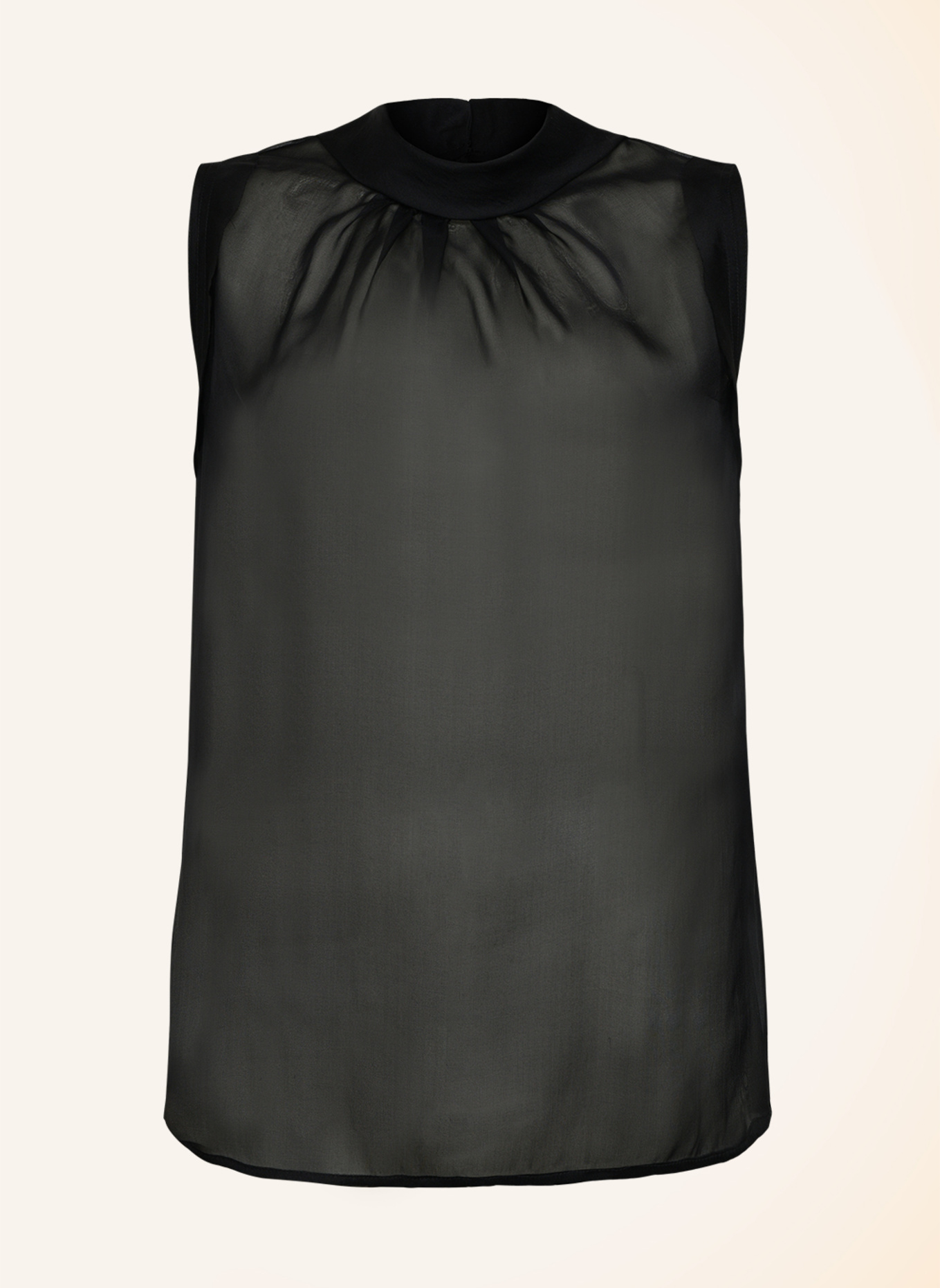 Helene Galwas Ärmellose Bluse aus Chiffonseide BENICE: SCHWARZ