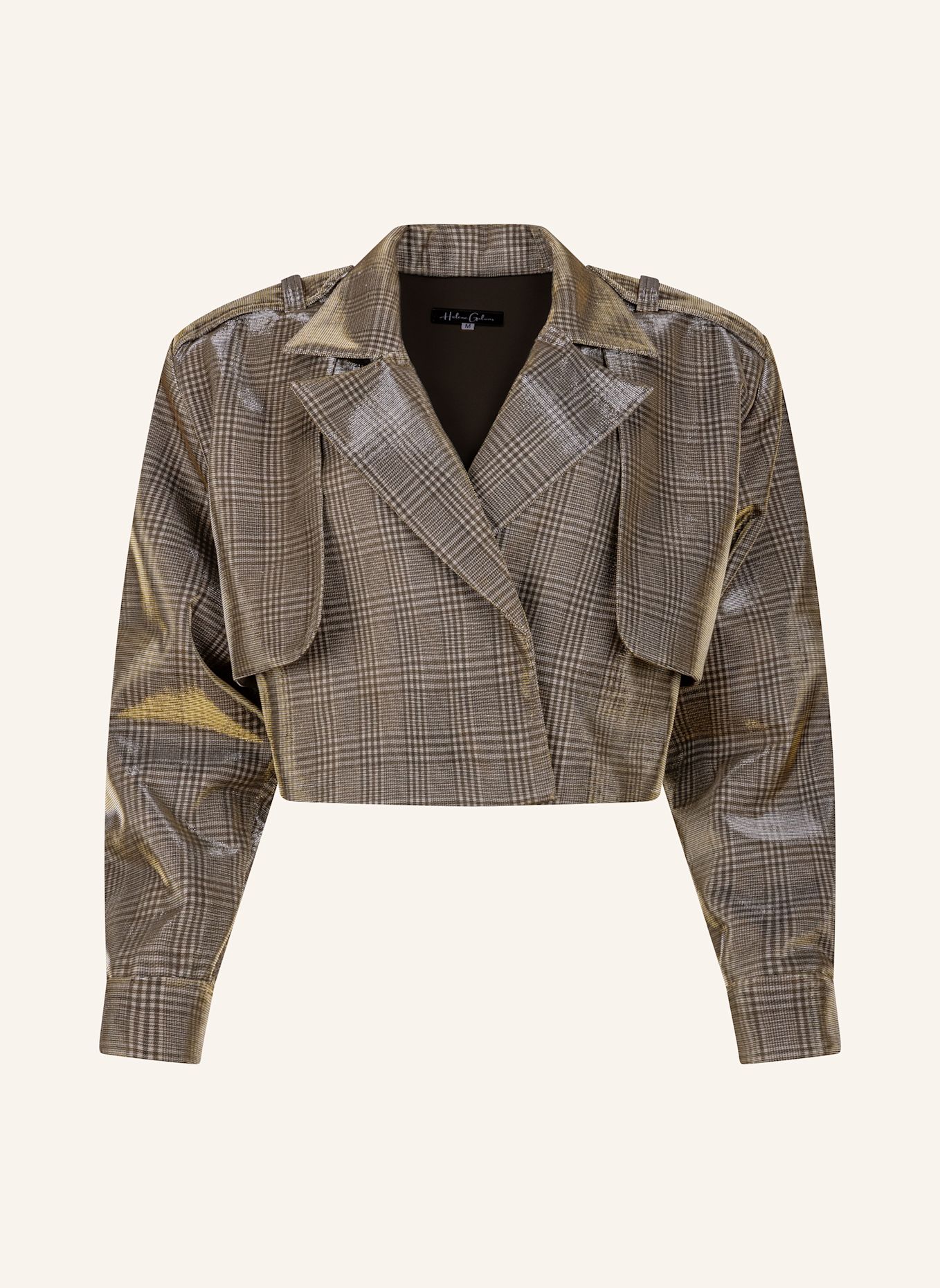 Helene Galwas Karierte Kurzjacke JEMINA: GOLD