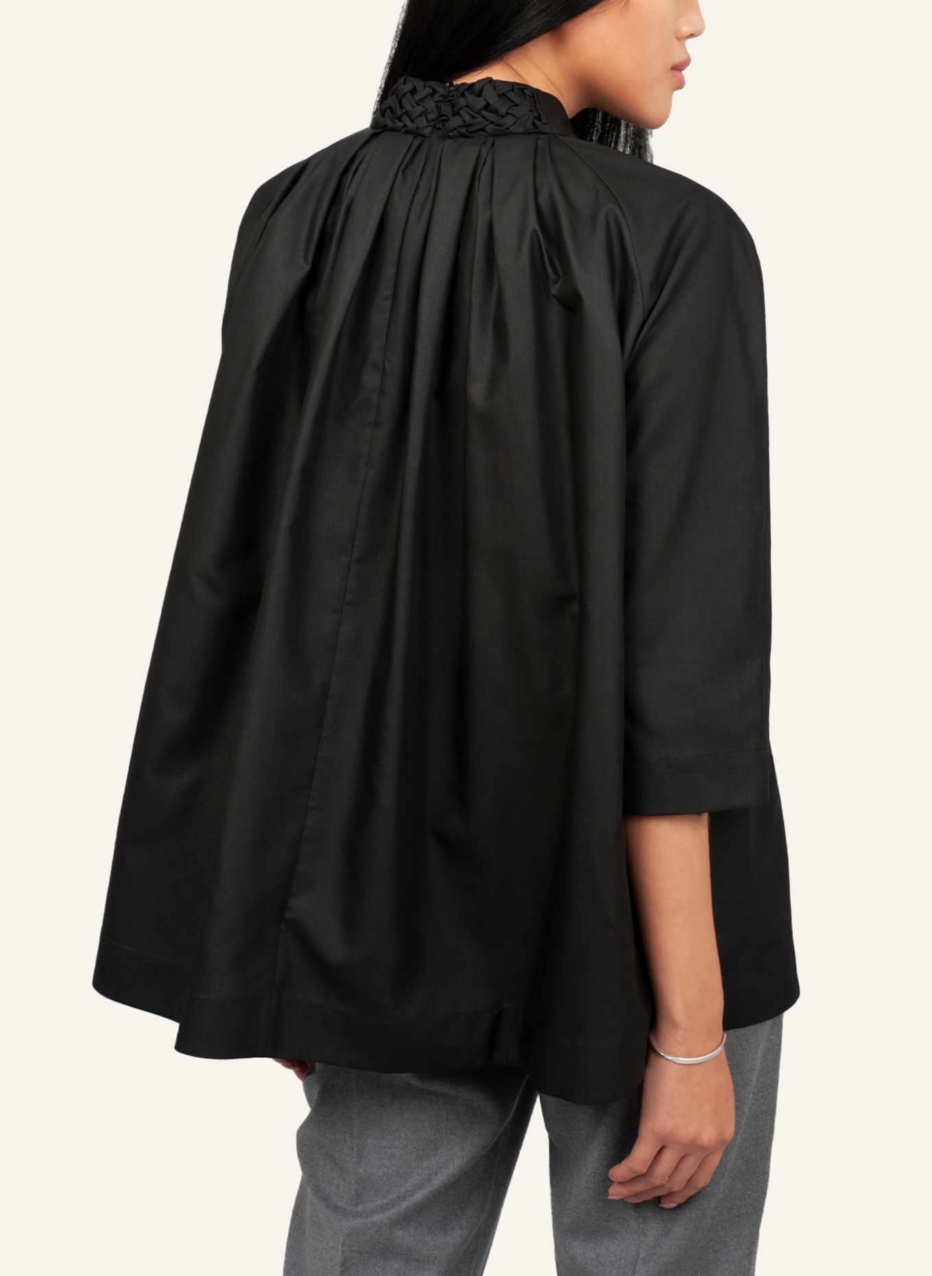 Helene Galwas Bluse aus Baumwolle EMILY: SCHWARZ