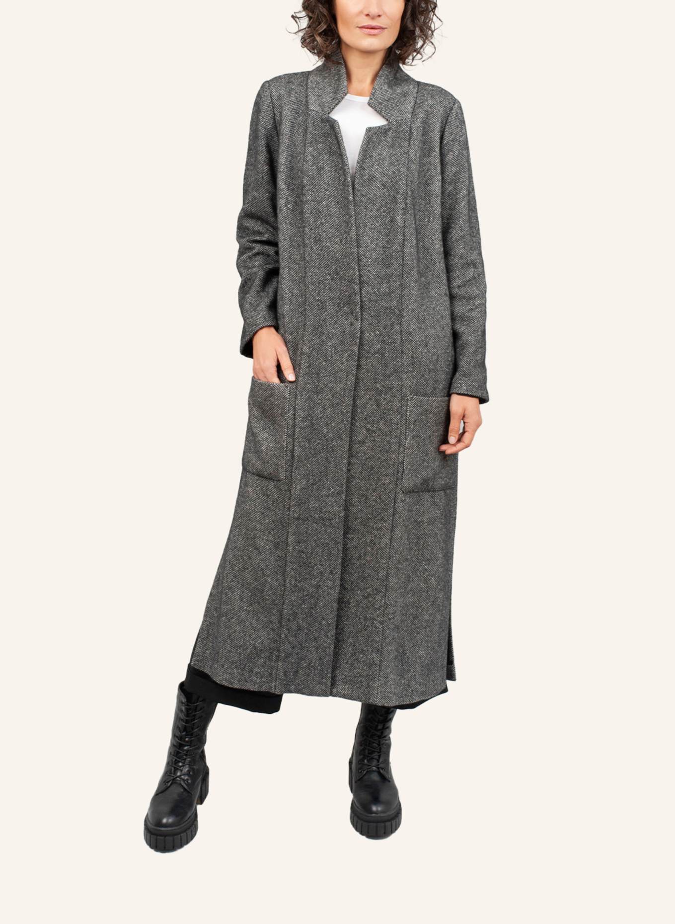 Helene Galwas Wollmantel EDITH: GRAU