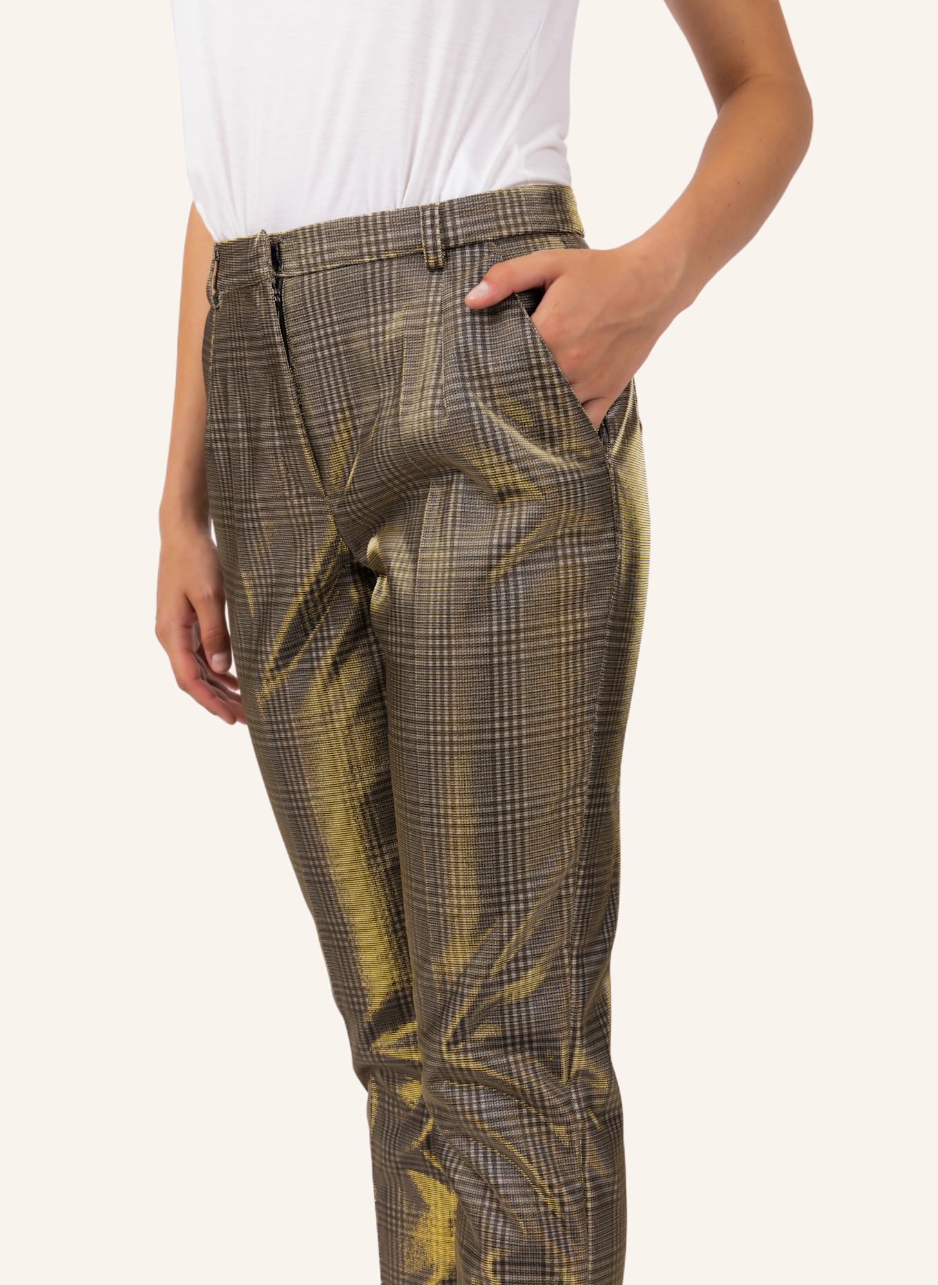 Helene Galwas Locker geschnittene Bundfaltenhose CARO: GOLD