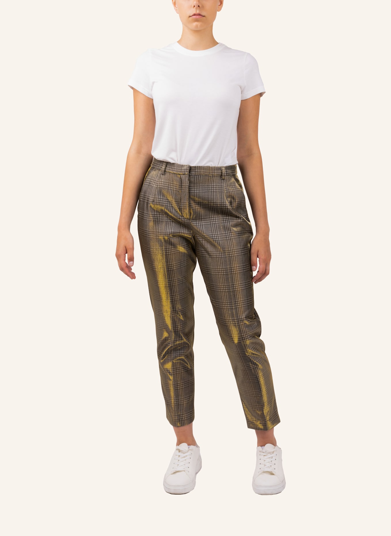 Helene Galwas Locker geschnittene Bundfaltenhose CARO: GOLD