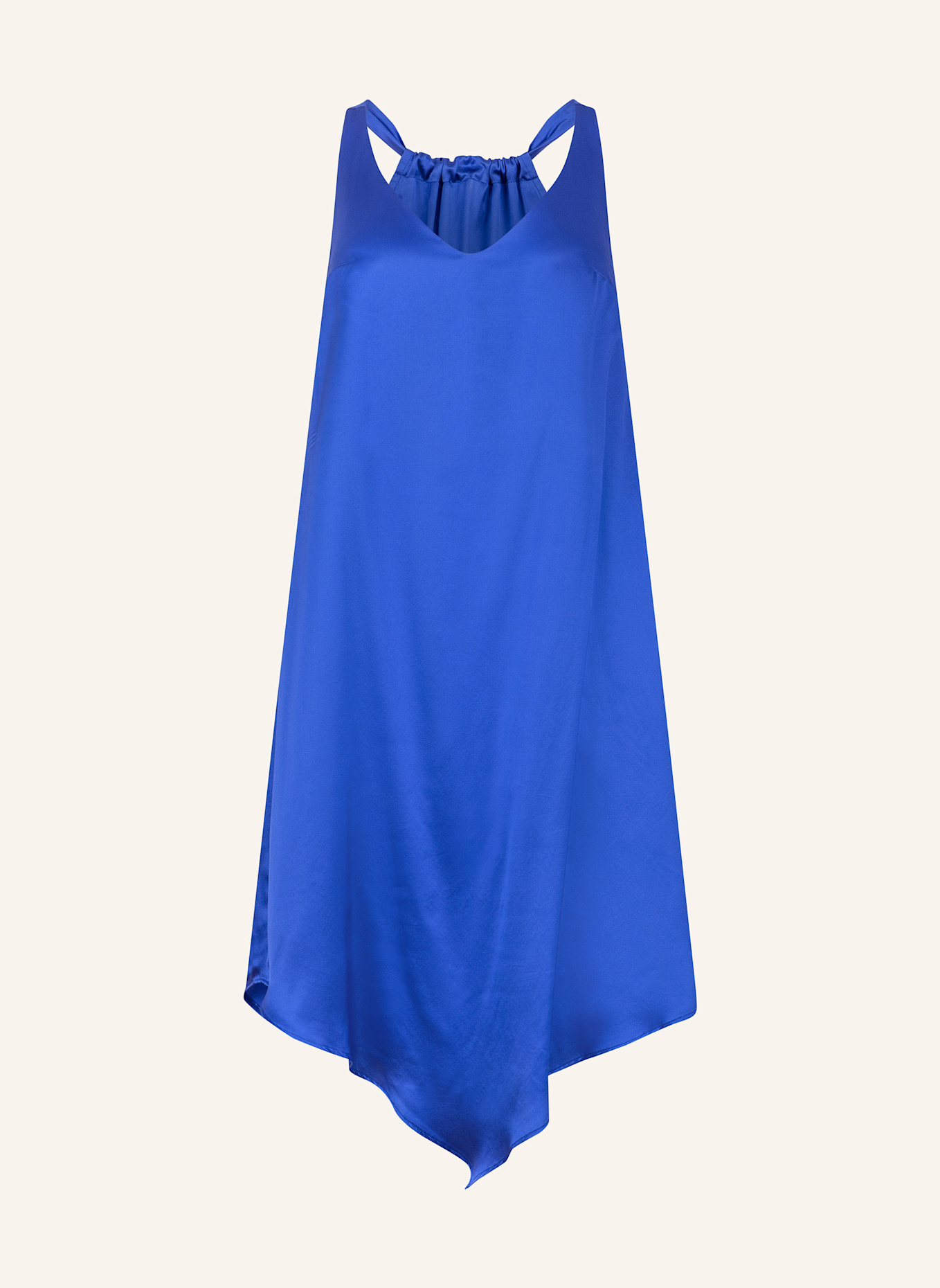 Helene Galwas Trägerkleid aus fließender Satinseide ILKA: BLAU