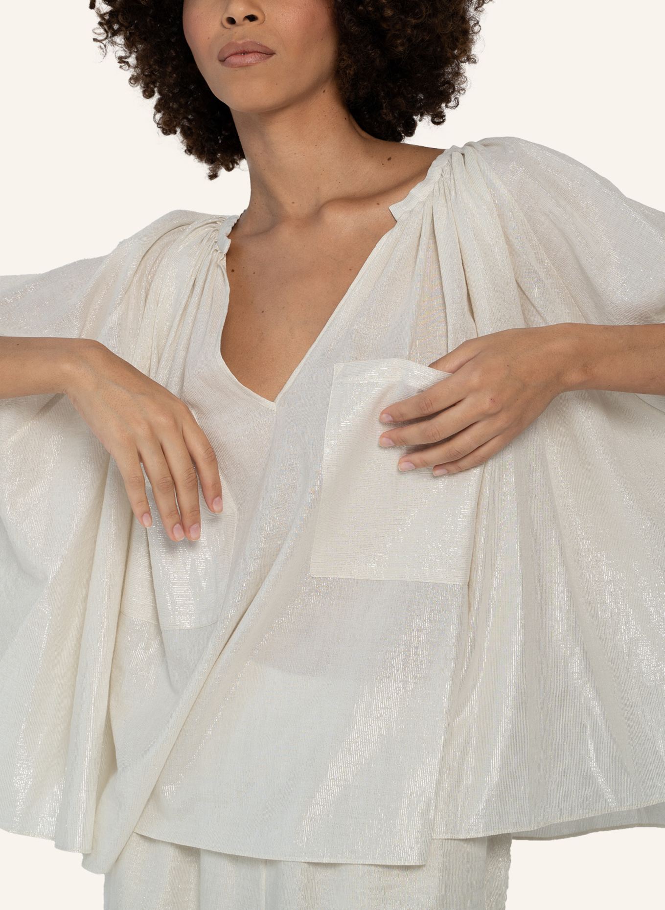 Helene Galwas Hemdbluse GIOVANNA: BEIGE