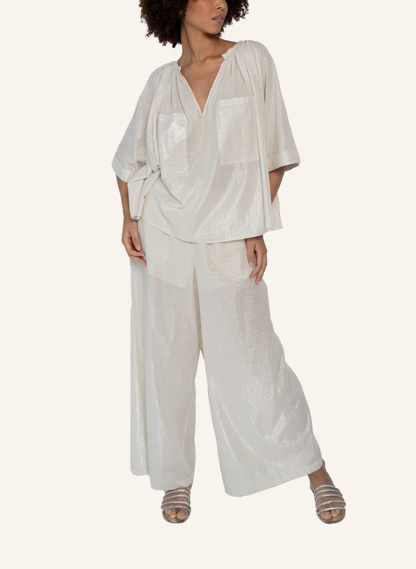 Helene Galwas Hemdbluse GIOVANNA: BEIGE