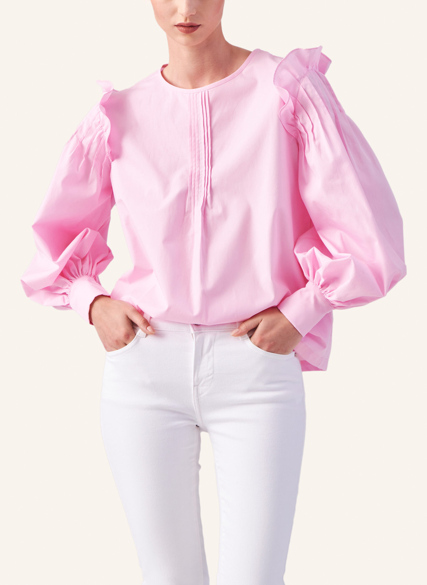 Helene Galwas Bluse aus Baumwolle ILSA: ROSA