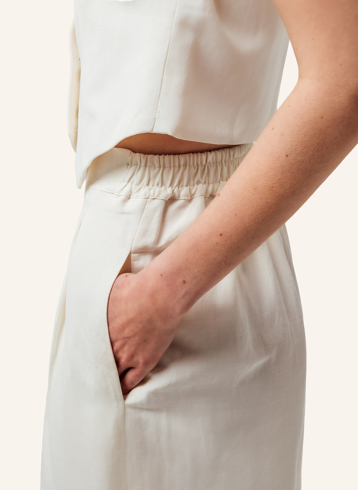 Helene Galwas Weite Hose KIMBERLY: WEISS