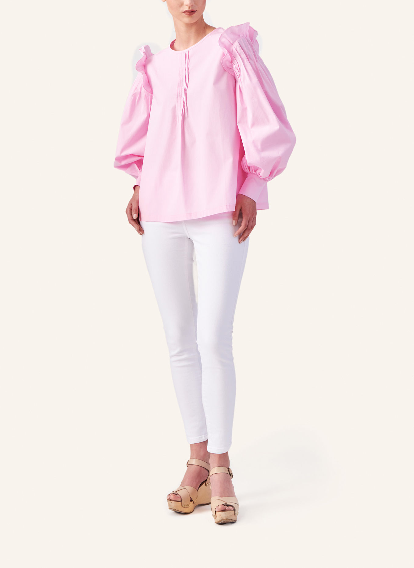 Helene Galwas Bluse aus Baumwolle ILSA: ROSA