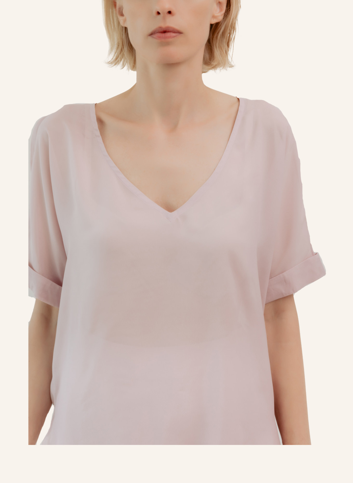 Helene Galwas T-Shirt aus Viskose DOLORES: ROSÉ