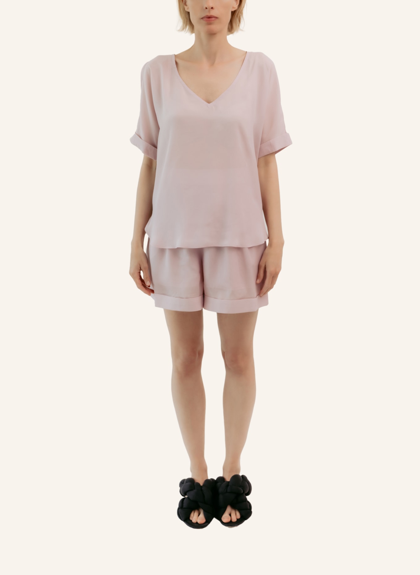 Helene Galwas T-Shirt aus Viskose DOLORES: ROSÉ