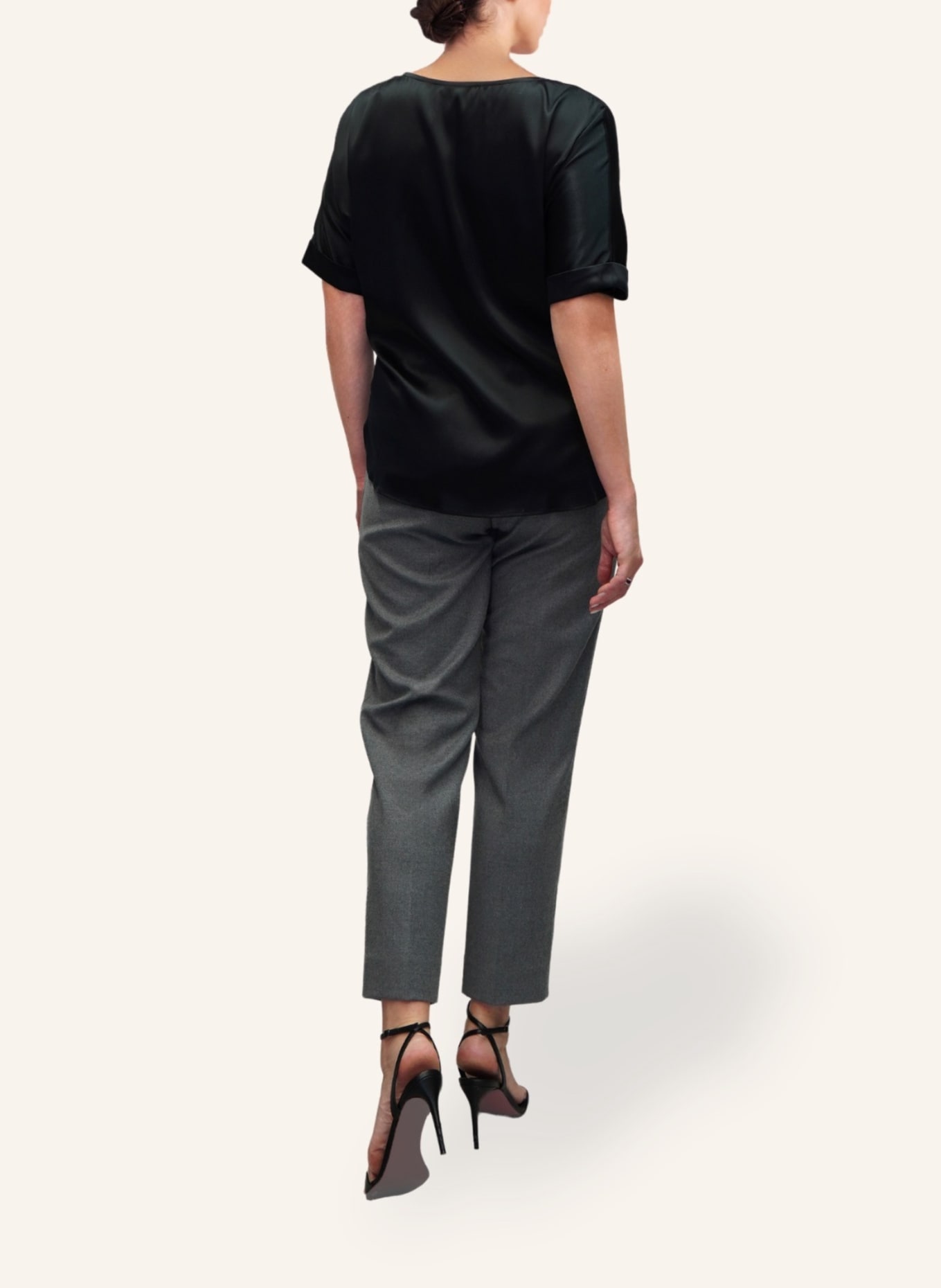 Helene Galwas T-Shirt aus Viskose DOLORES: SCHWARZ