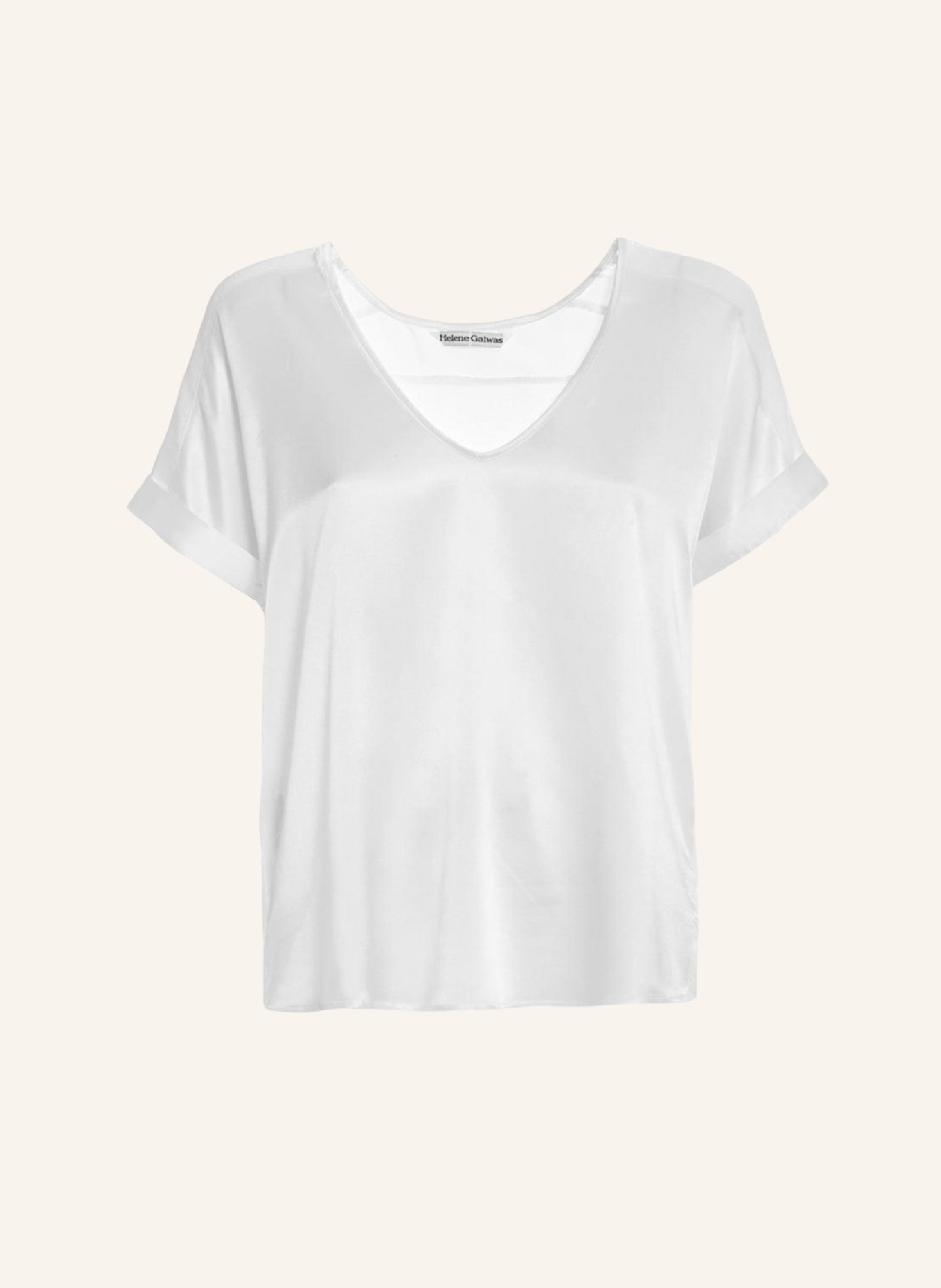 Helene Galwas Oberteil mit abnehmbaren Federn AVA: WEISS