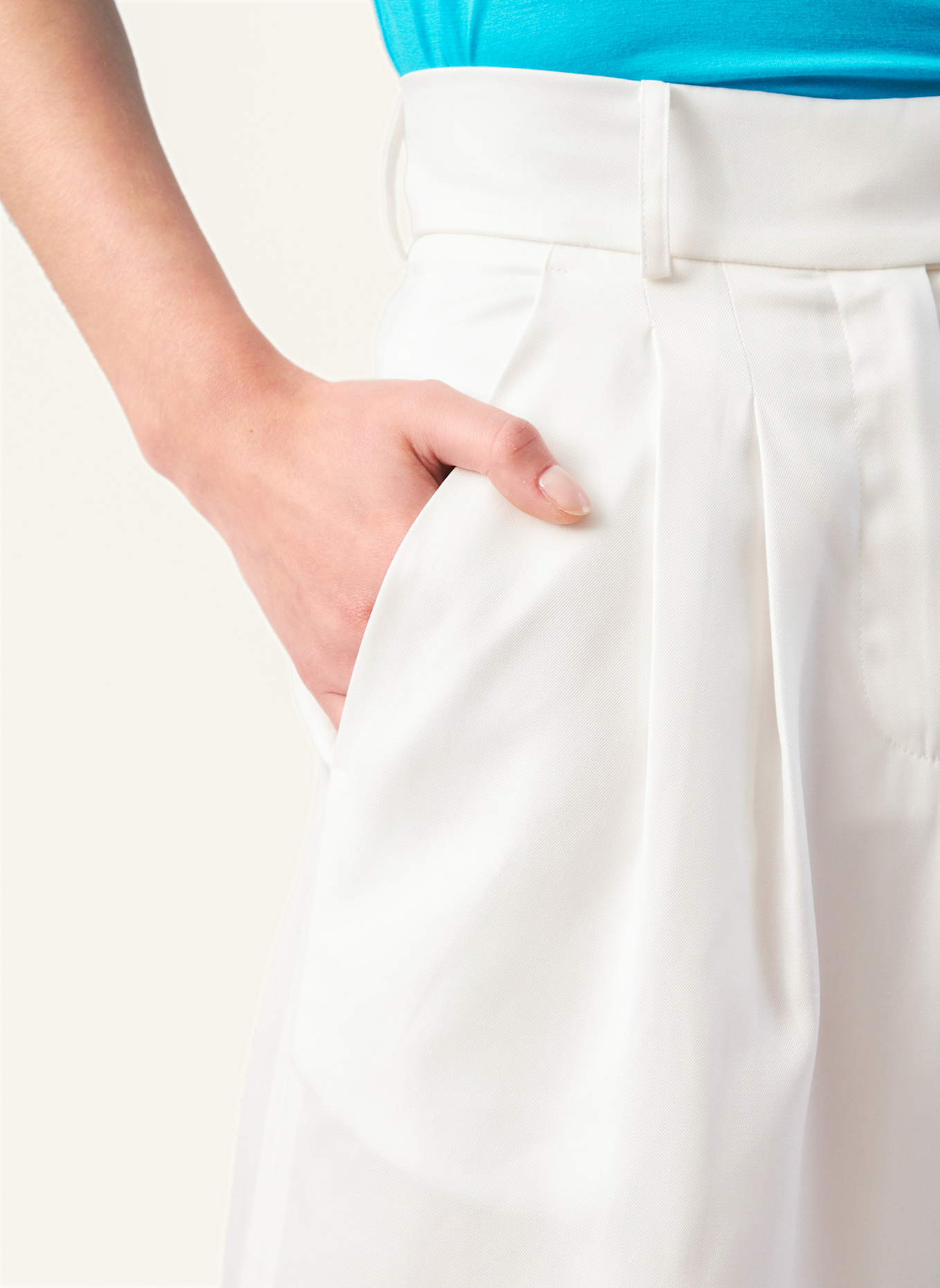 Helene Galwas Hochbund Culotte aus festem Lyocell IMMA: WEISS