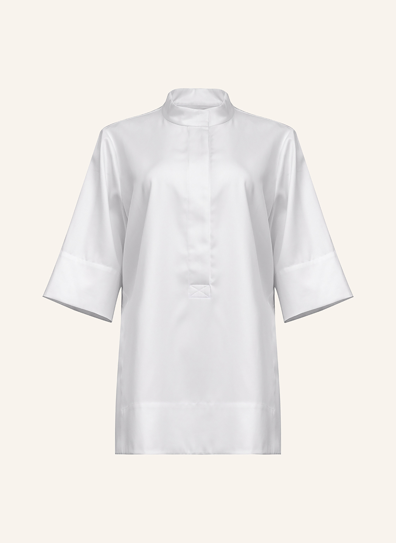 Helene Galwas Weite Tunikabluse aus festem Lyocell IVOLGA: WEISS