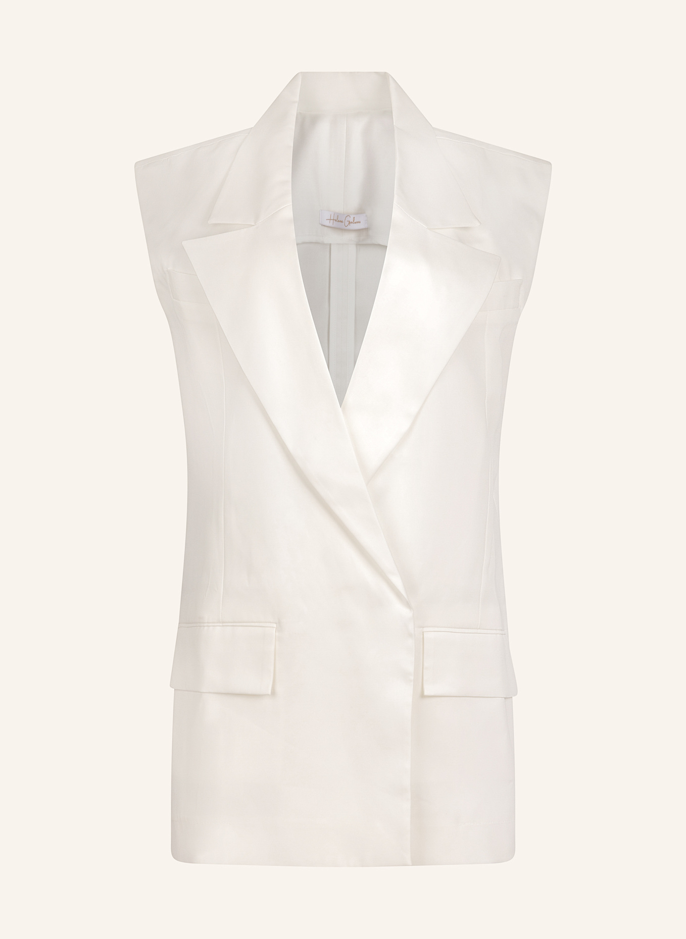 Helene Galwas Oversized-Weste aus festem Lyocell IVY: WEISS