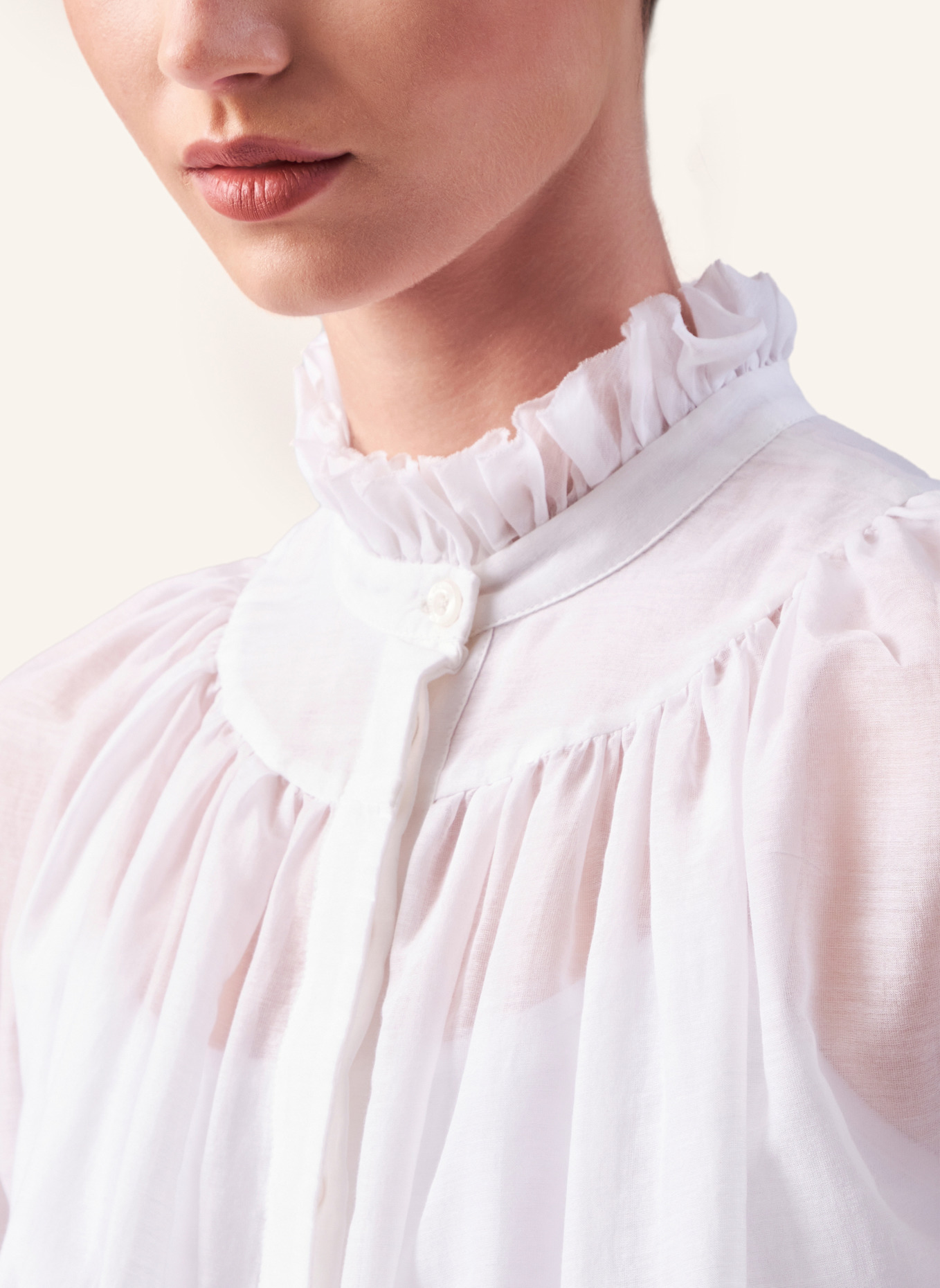 Helene Galwas Bluse aus Baumwoll-Seiden Mischung IDIS: WEISS