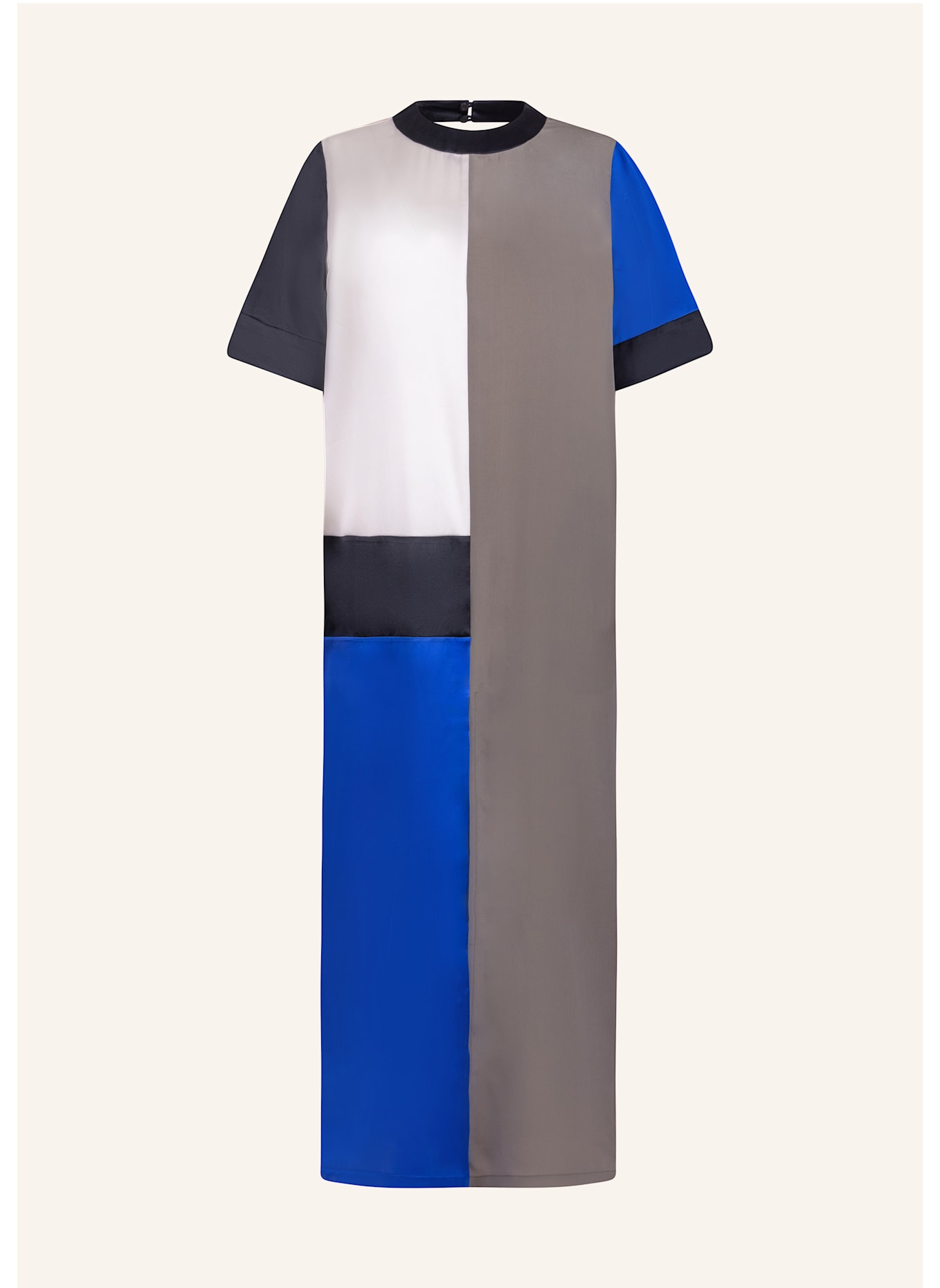 Helene Galwas Maxikleid KERSTIN: GRAU / WEISS / BLAU