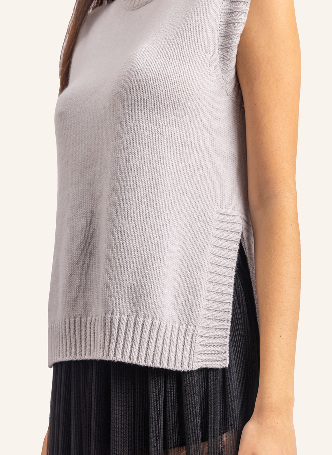 Helene Galwas Pullover, Pullunder HAFIDA: HELLBRAUN