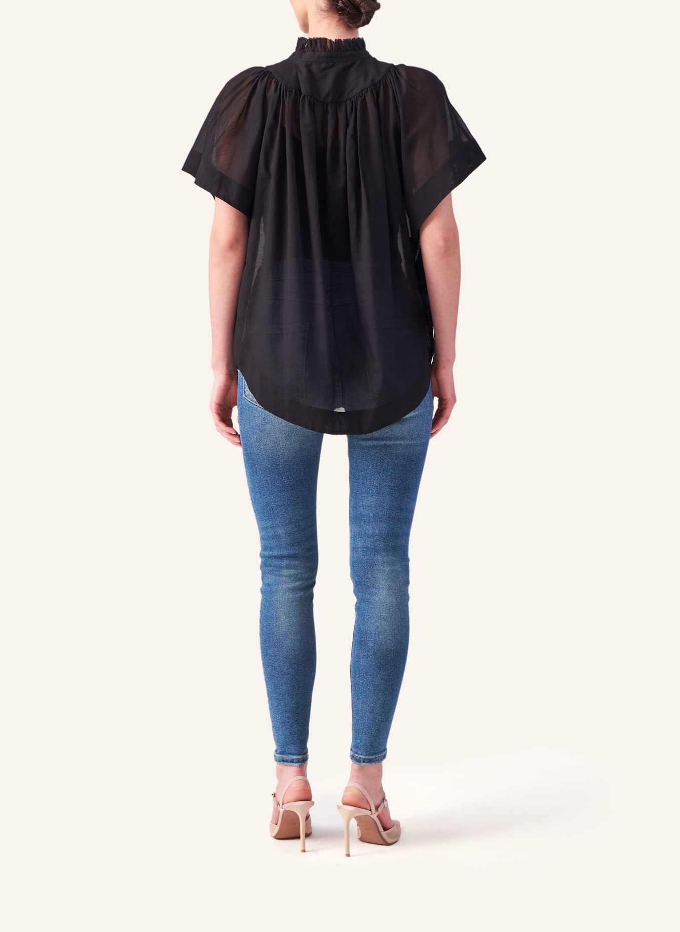 Helene Galwas Bluse aus Baumwoll-Seiden Mischung IDIS: SCHWARZ