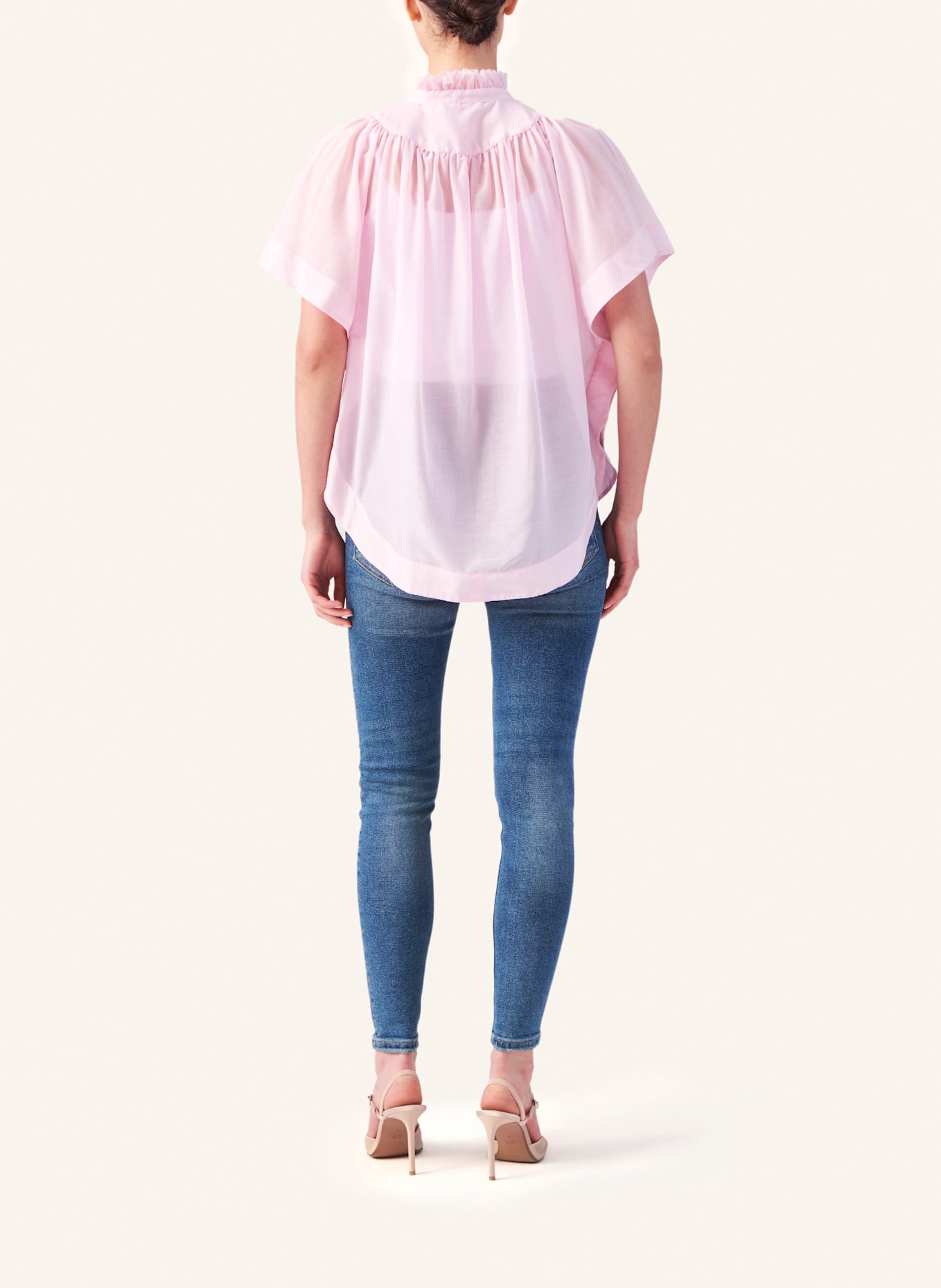 Helene Galwas Bluse aus Baumwoll-Seiden Mischung IDIS: HELLROSA