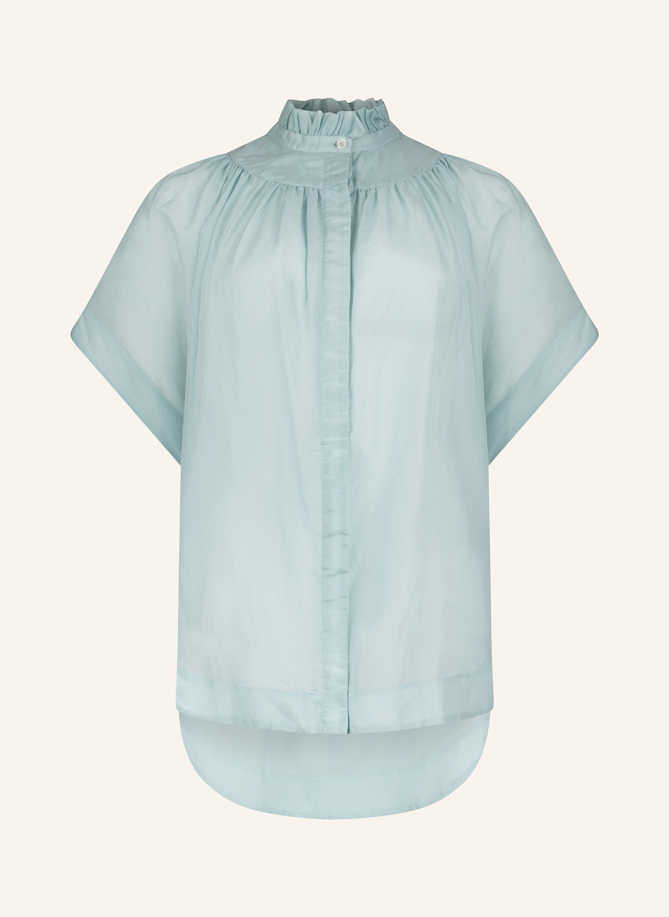 Helene Galwas Bluse aus Baumwoll-Seiden Mischung IDIS: HELLBLAU