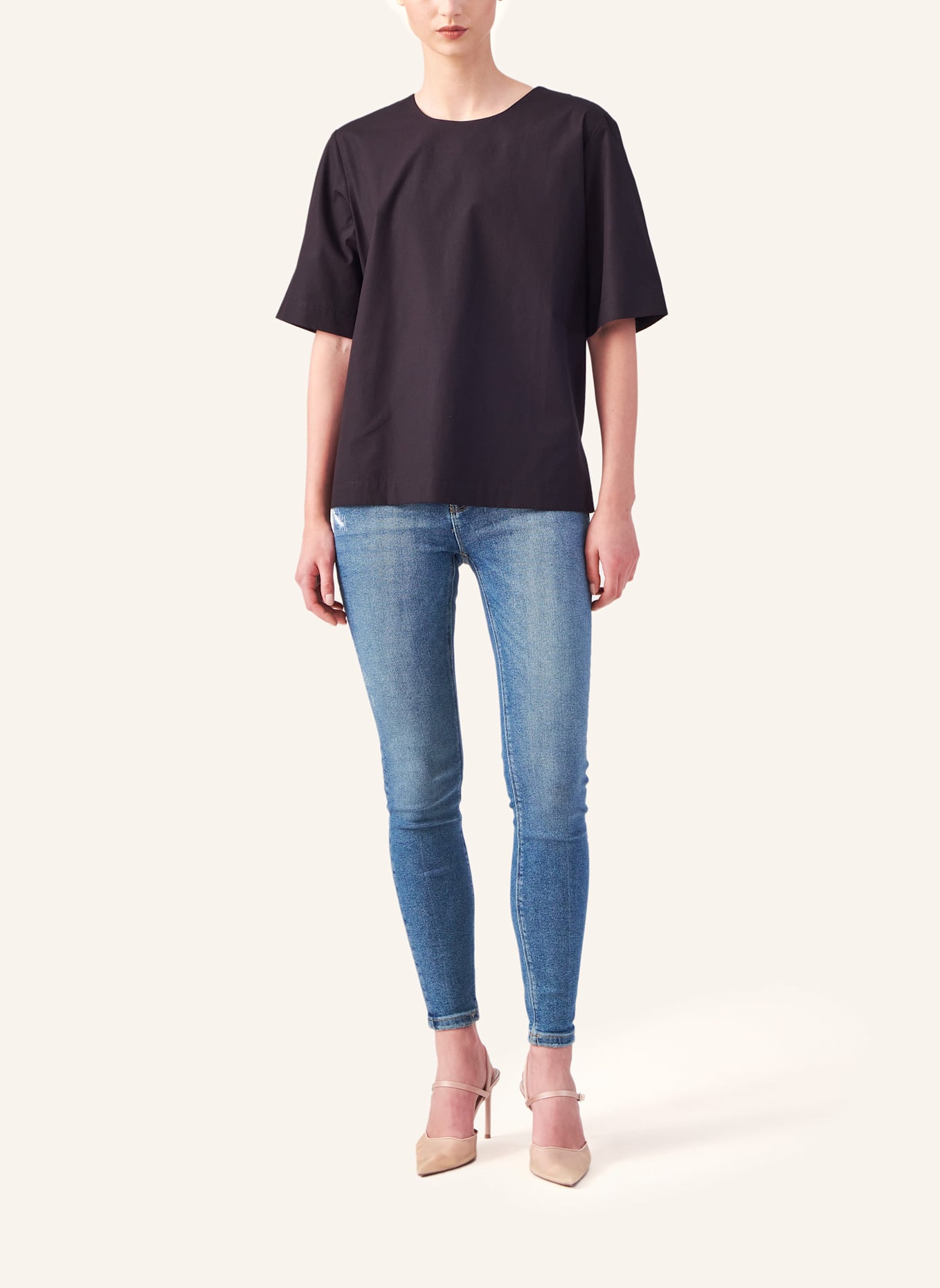 Helene Galwas Bluse aus Baumwolle IDUNA: SCHWARZ