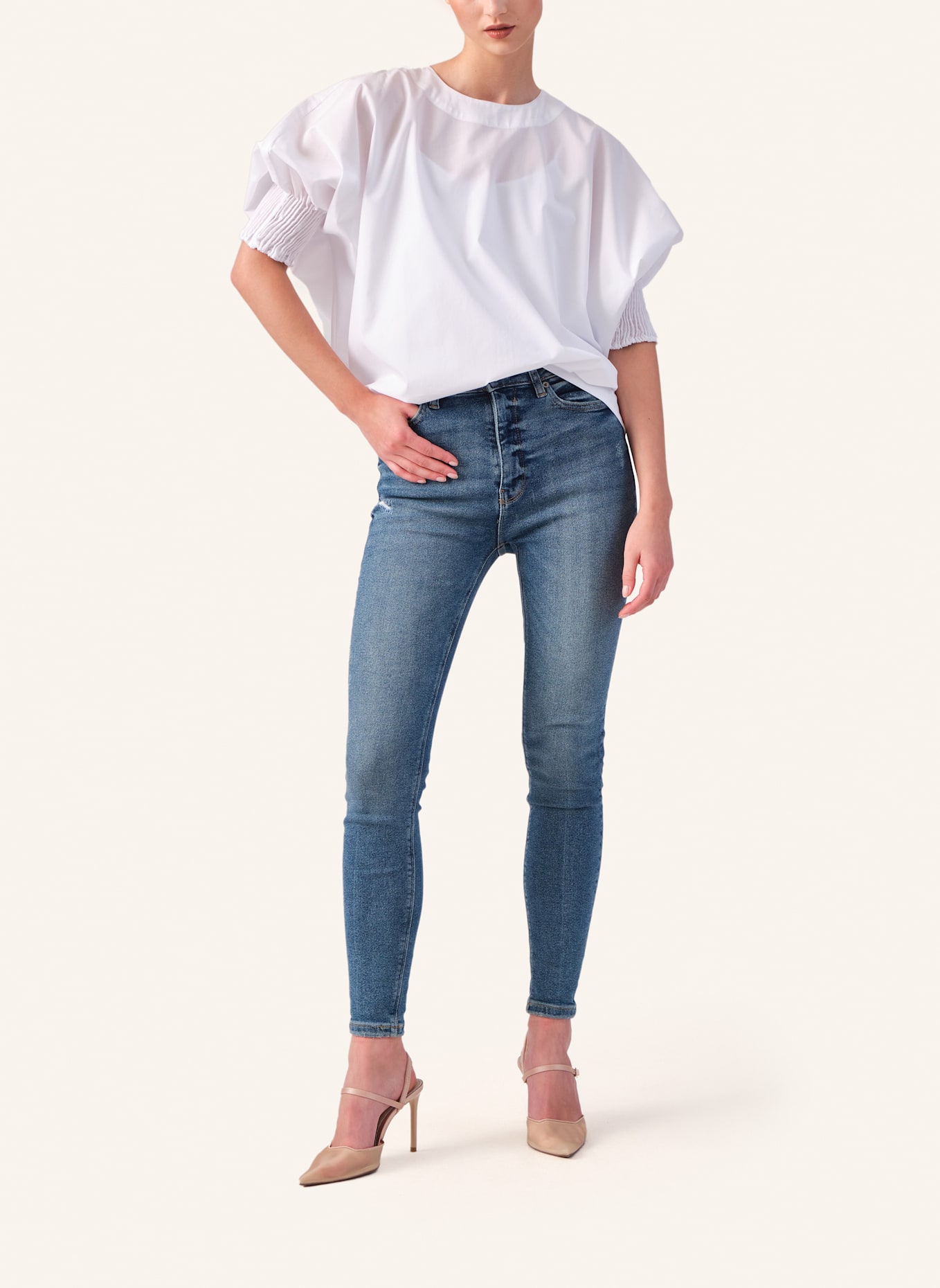 Helene Galwas Bluse aus Baumwolle ILDIKO: WEISS