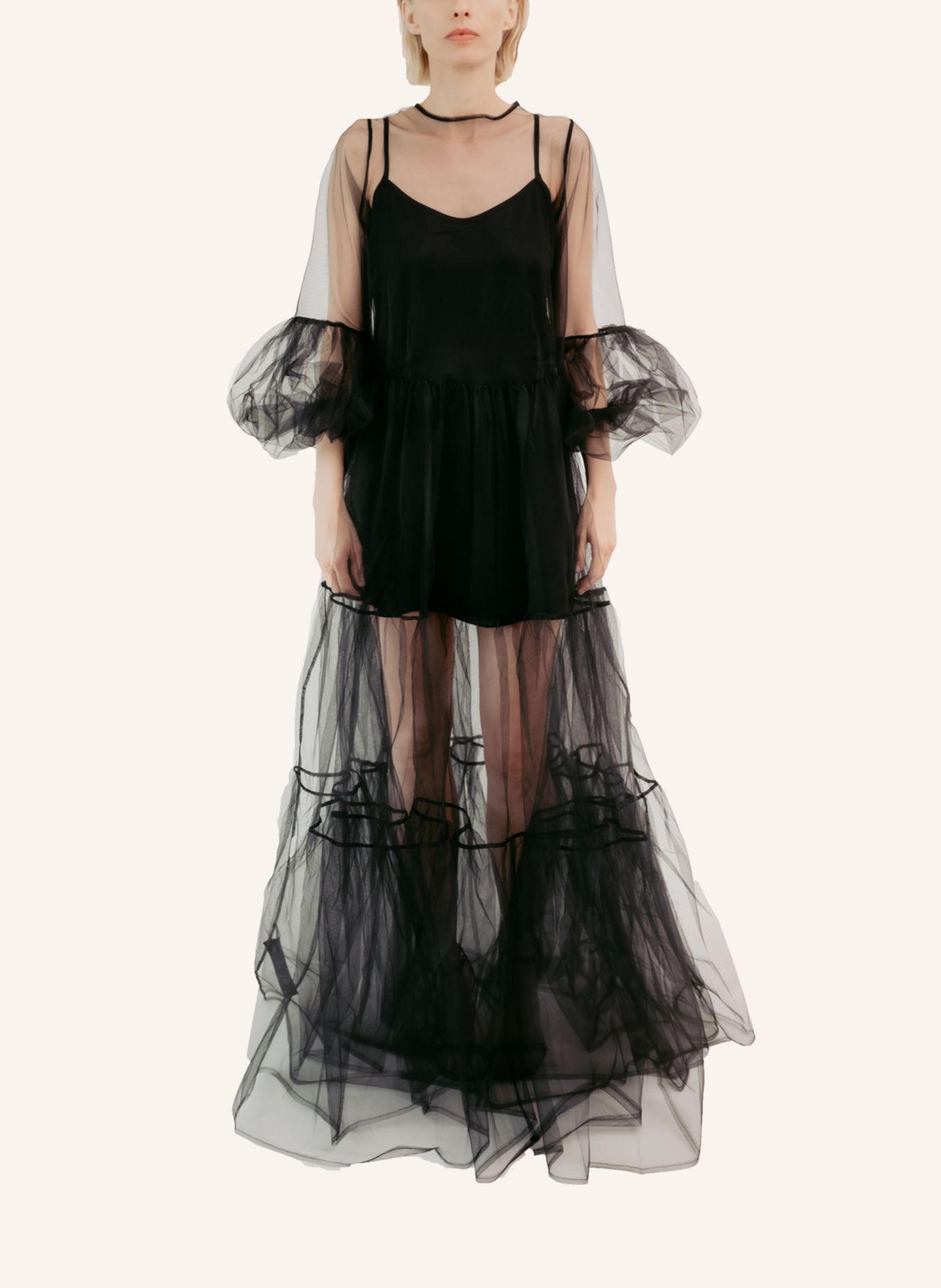 Helene Galwas Netzkleid ALENA: SCHWARZ