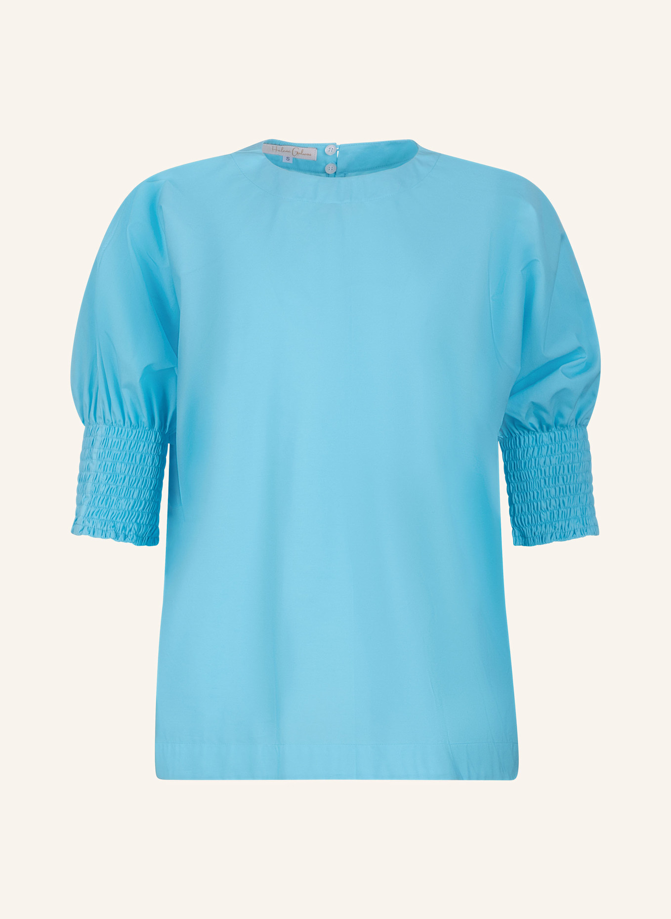 Helene Galwas Bluse aus Baumwolle ILDIKO: TÜRKIS