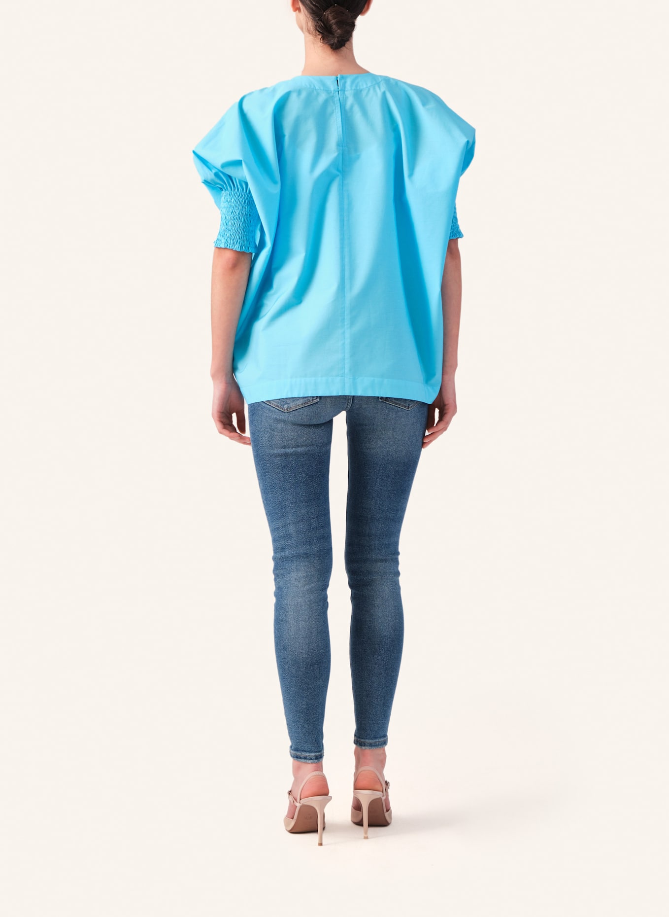 Helene Galwas Bluse aus Baumwolle ILDIKO: TÜRKIS