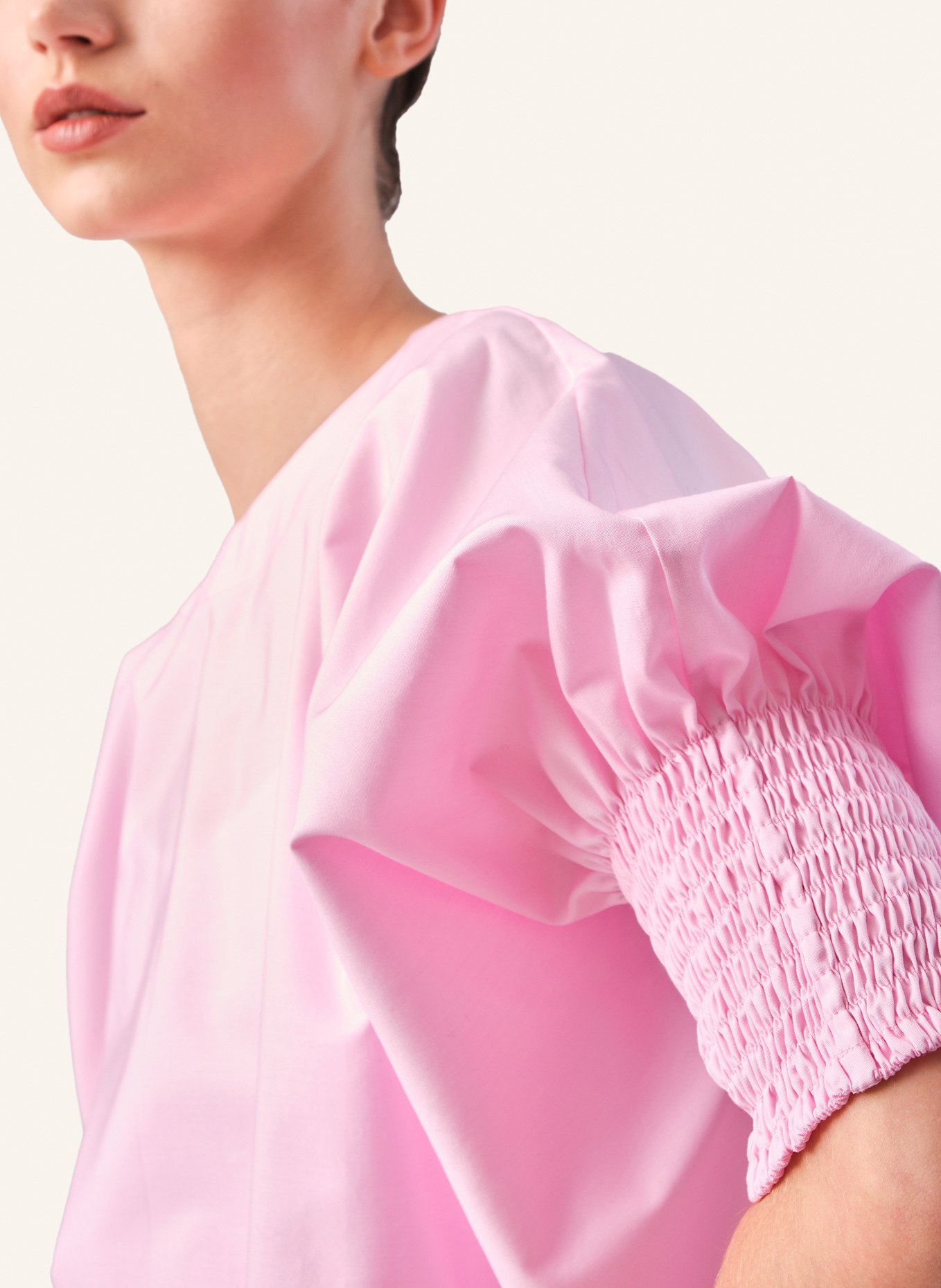 Helene Galwas Bluse aus Baumwolle ILDIKO: HELLROSA