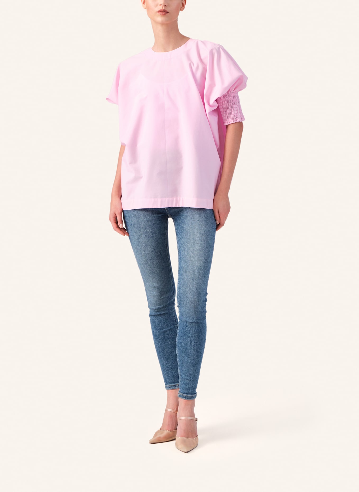 Helene Galwas Bluse aus Baumwolle ILDIKO: HELLROSA