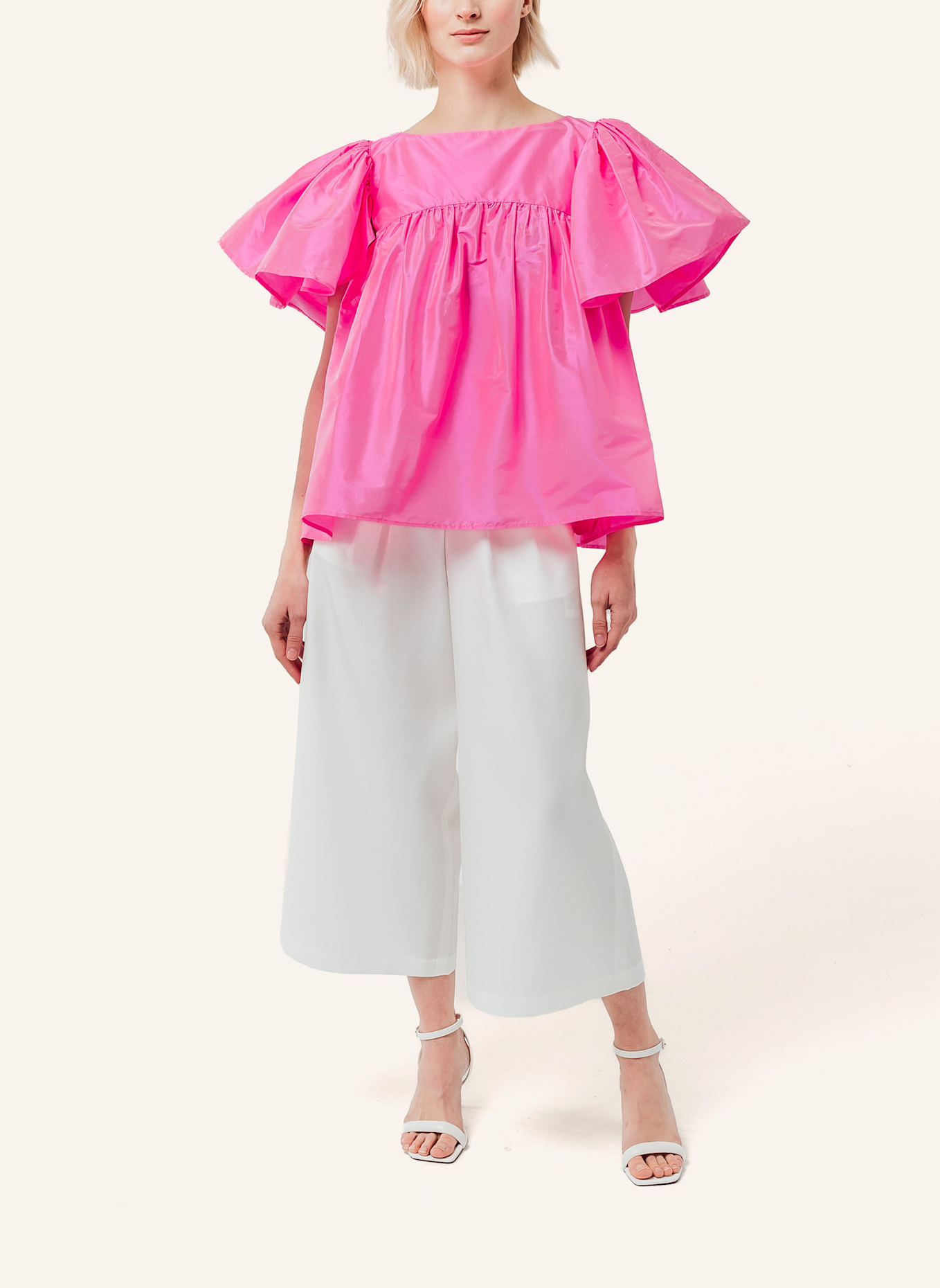 Helene Galwas Bluse aus Dupionseide FILIPARE: PINK