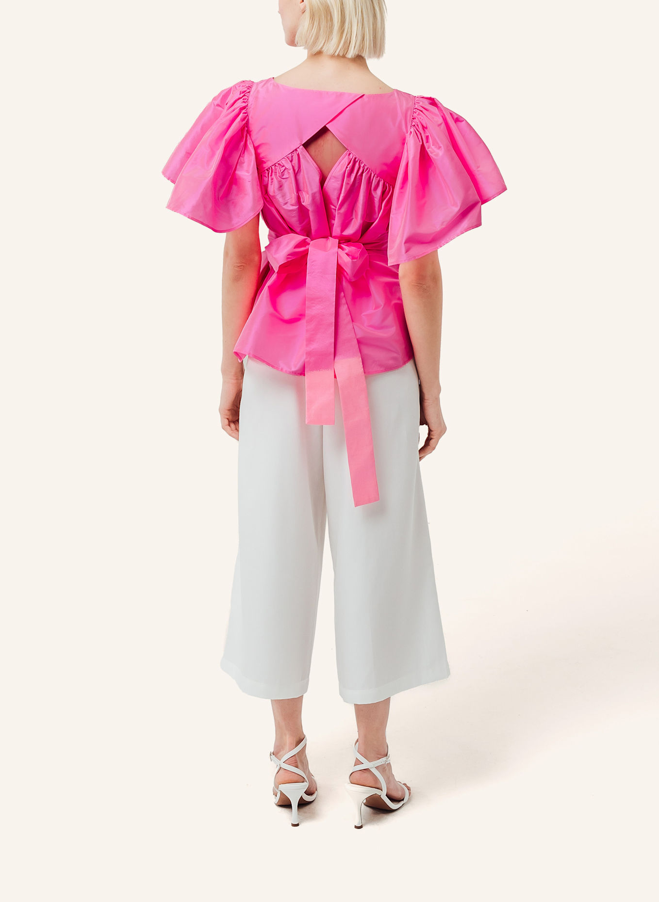 Helene Galwas Bluse aus Dupionseide FILIPARE: PINK