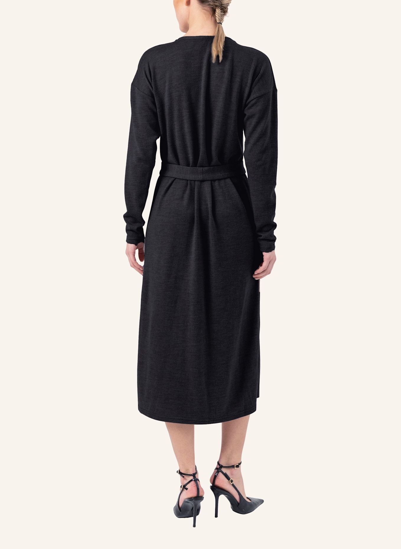 Helene Galwas Kleid aus Wolle CHLOÉRE: SCHWARZ