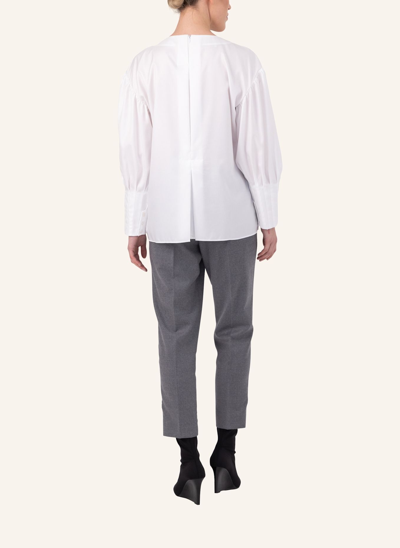 Helene Galwas Bluse aus Baumwolle EDELFARE: WEISS