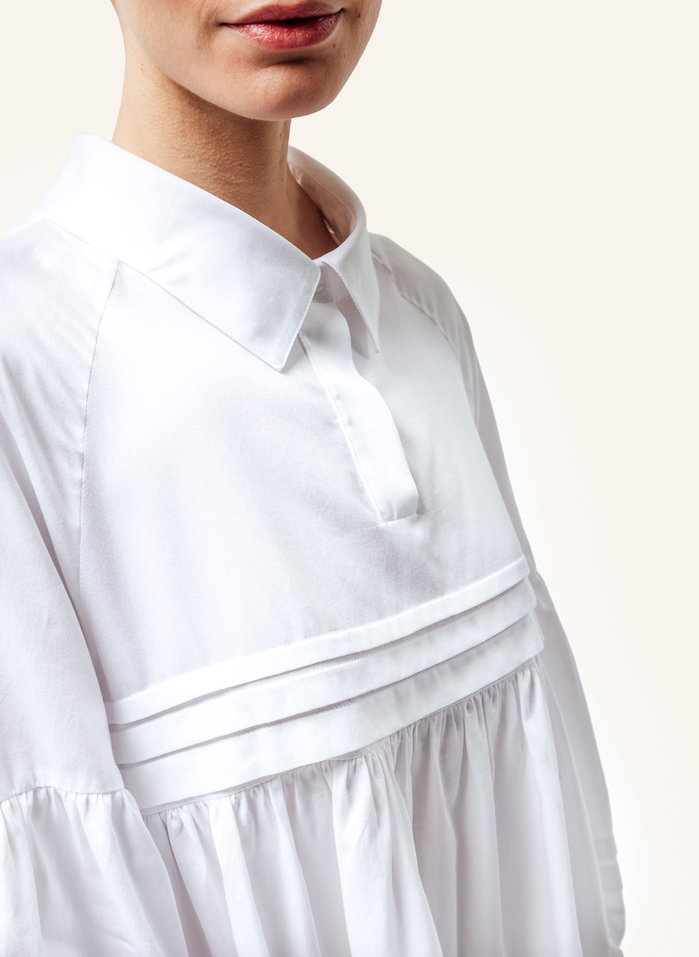 Helene Galwas Hemdblusenkleid KANIKA: WEISS