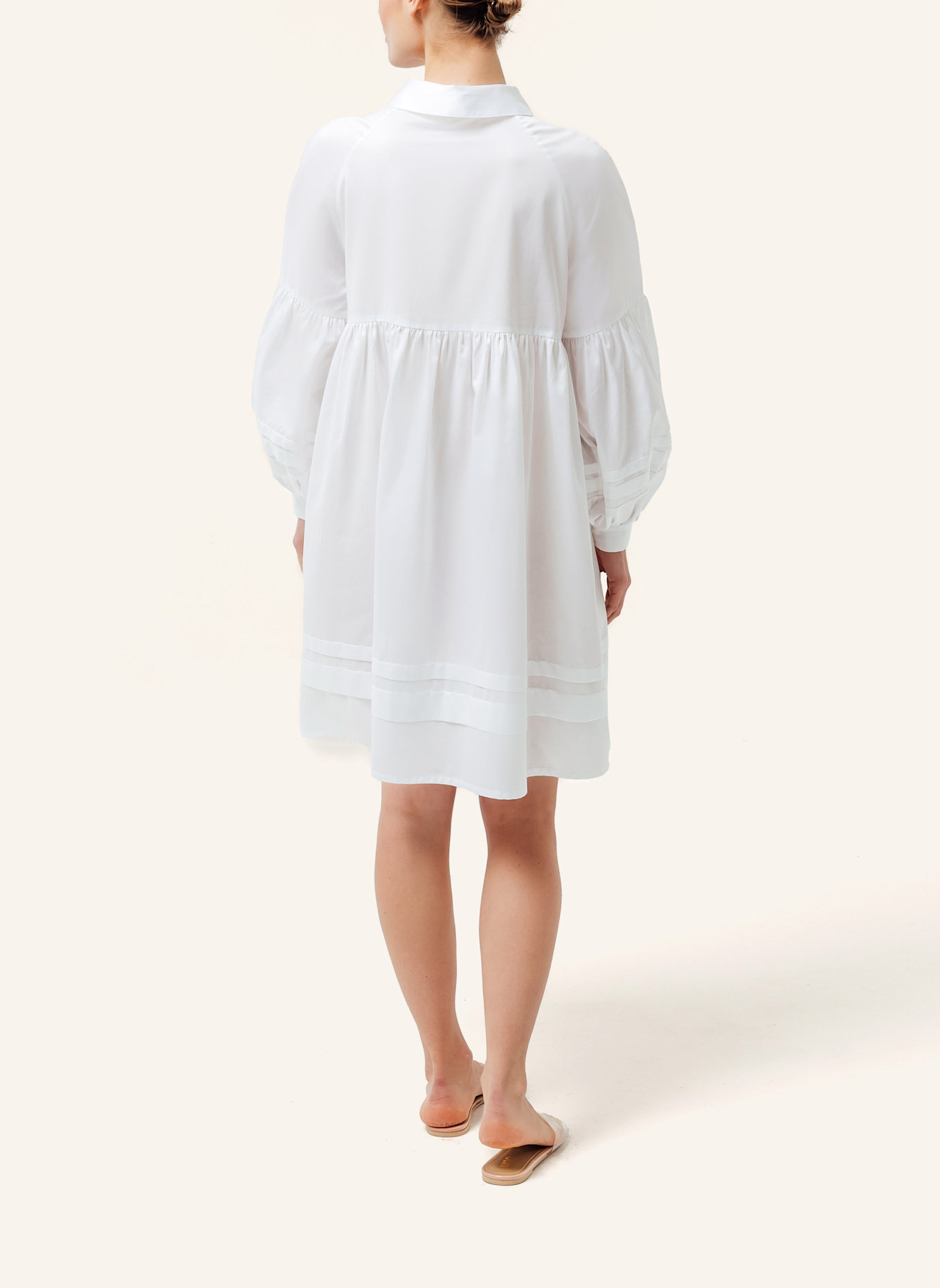 Helene Galwas Hemdblusenkleid KANIKA: WEISS