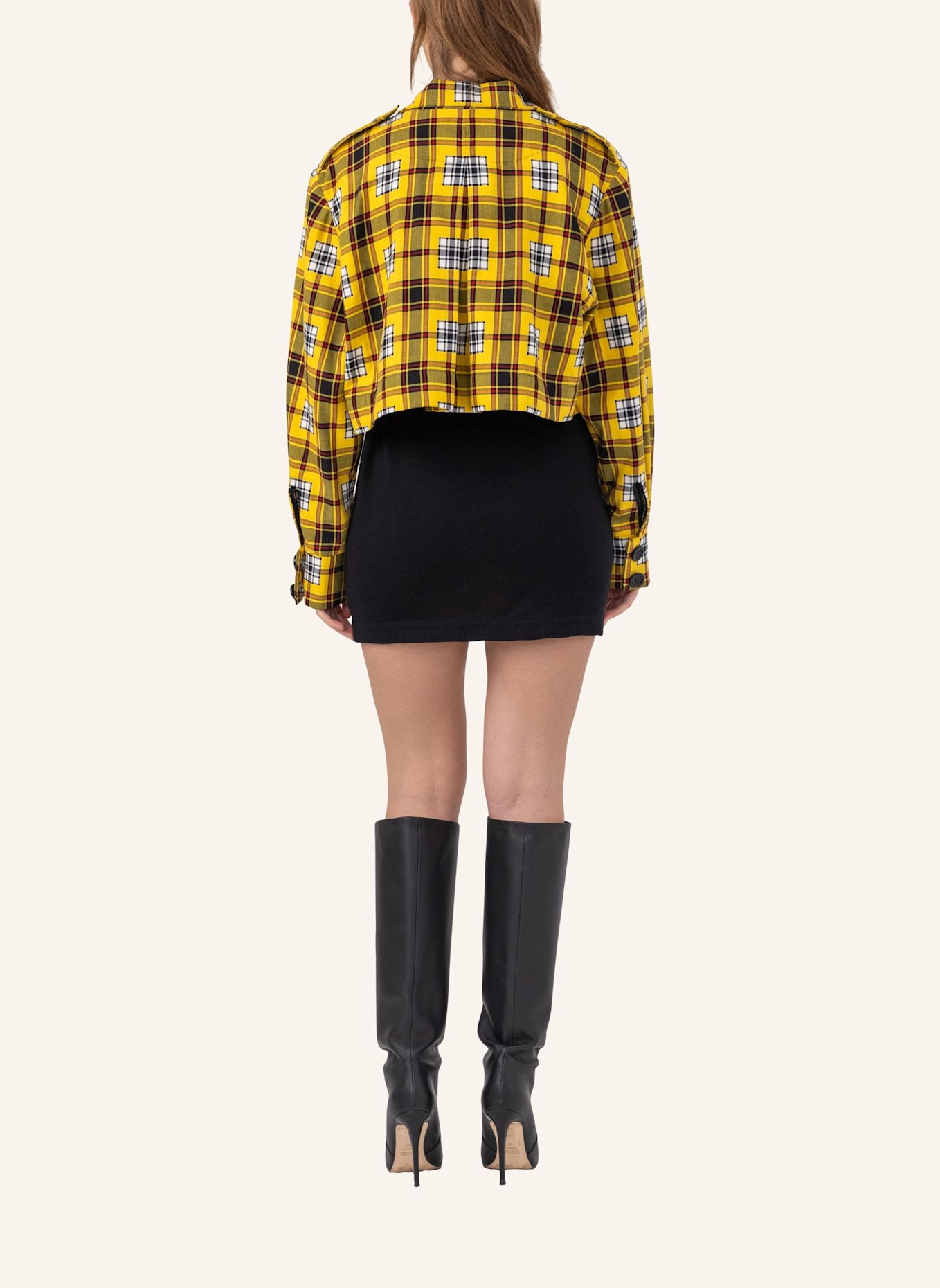 Helene Galwas Karierte Kurzjacke JADE: GELB